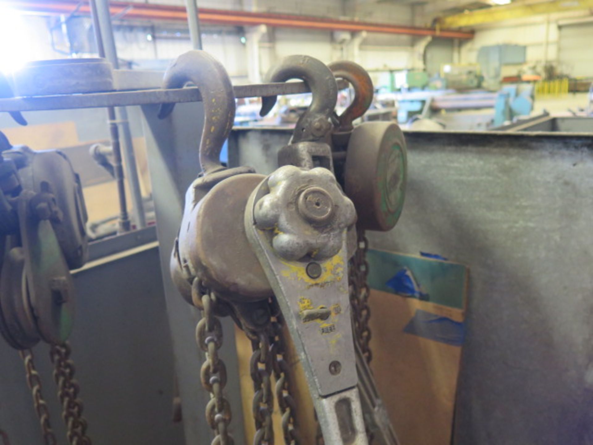 Chain Hoists (2) and (3) Chain Come-Alongs w/ Rack (SOLD AS-IS - NO WARRANTY) - Image 2 of 5