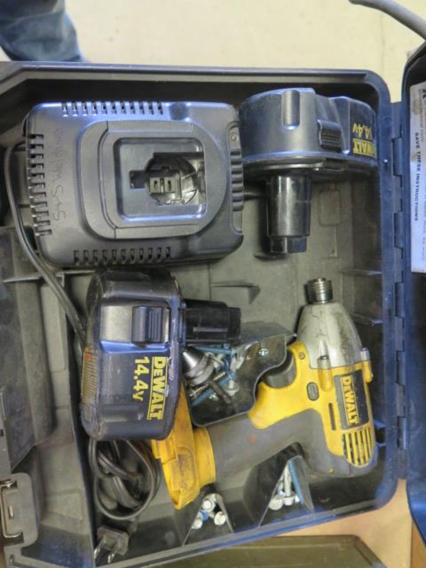 DeWalt 14.4V Cordless Nut Drivers (2) w/ Chargers (SOLD AS-IS - NO WARRANTY) - Image 6 of 6