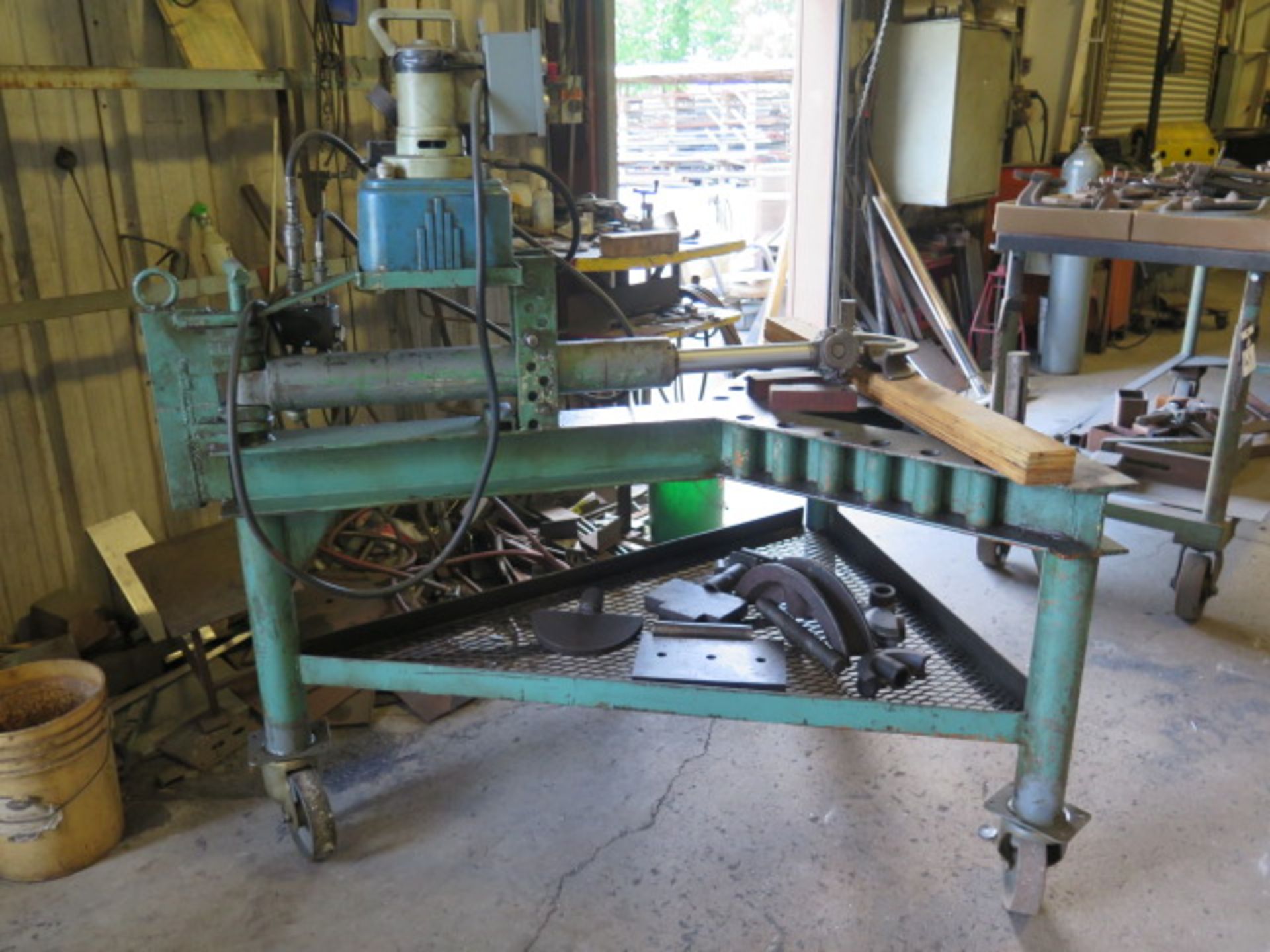 Custom Hydraulic Bending Press / Hydraulic H-Frame Press Combo, SOLD AS IS - Image 6 of 12