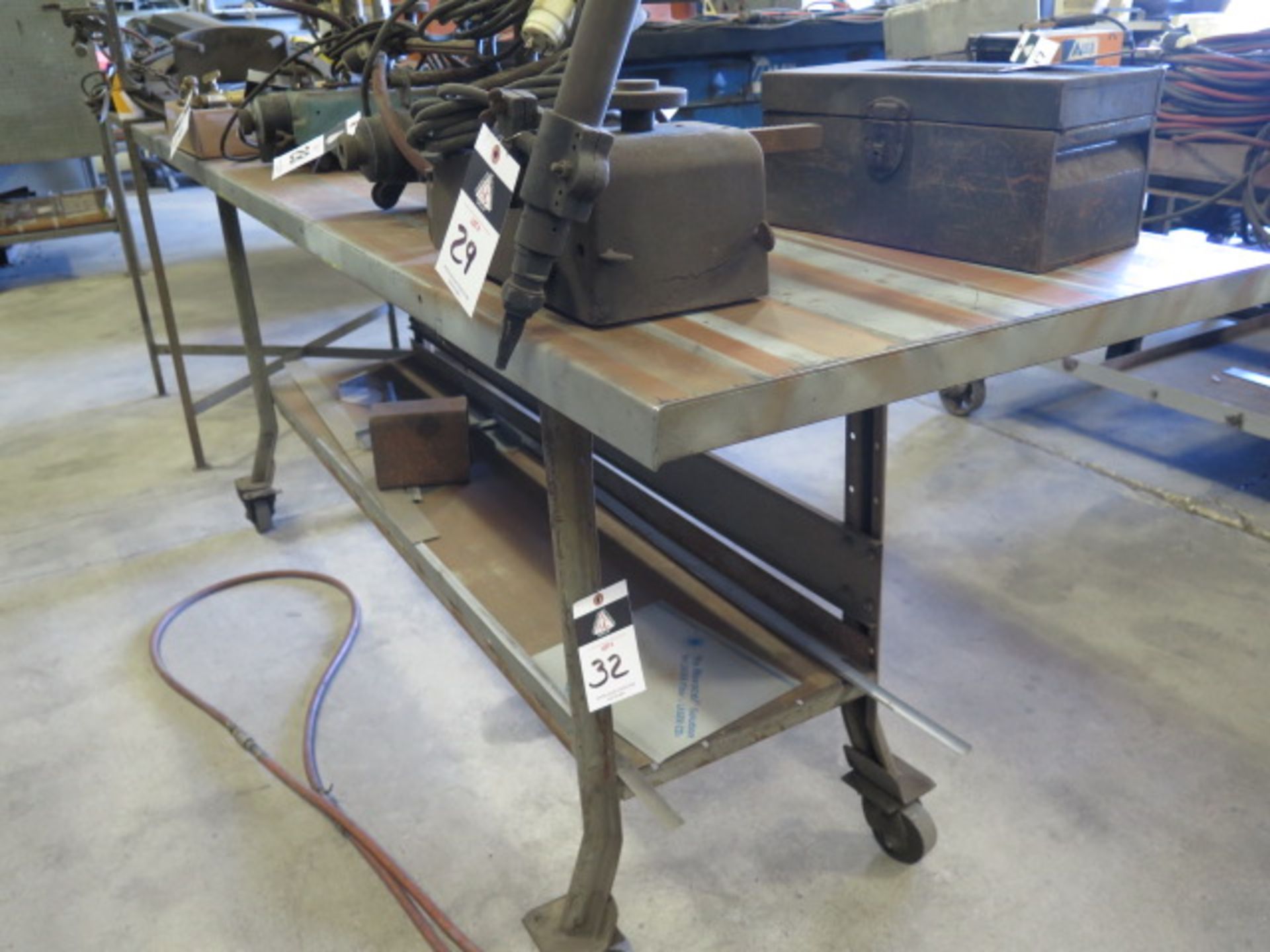 Rolling Steel Table (SOLD AS-IS - NO WARRANTY)