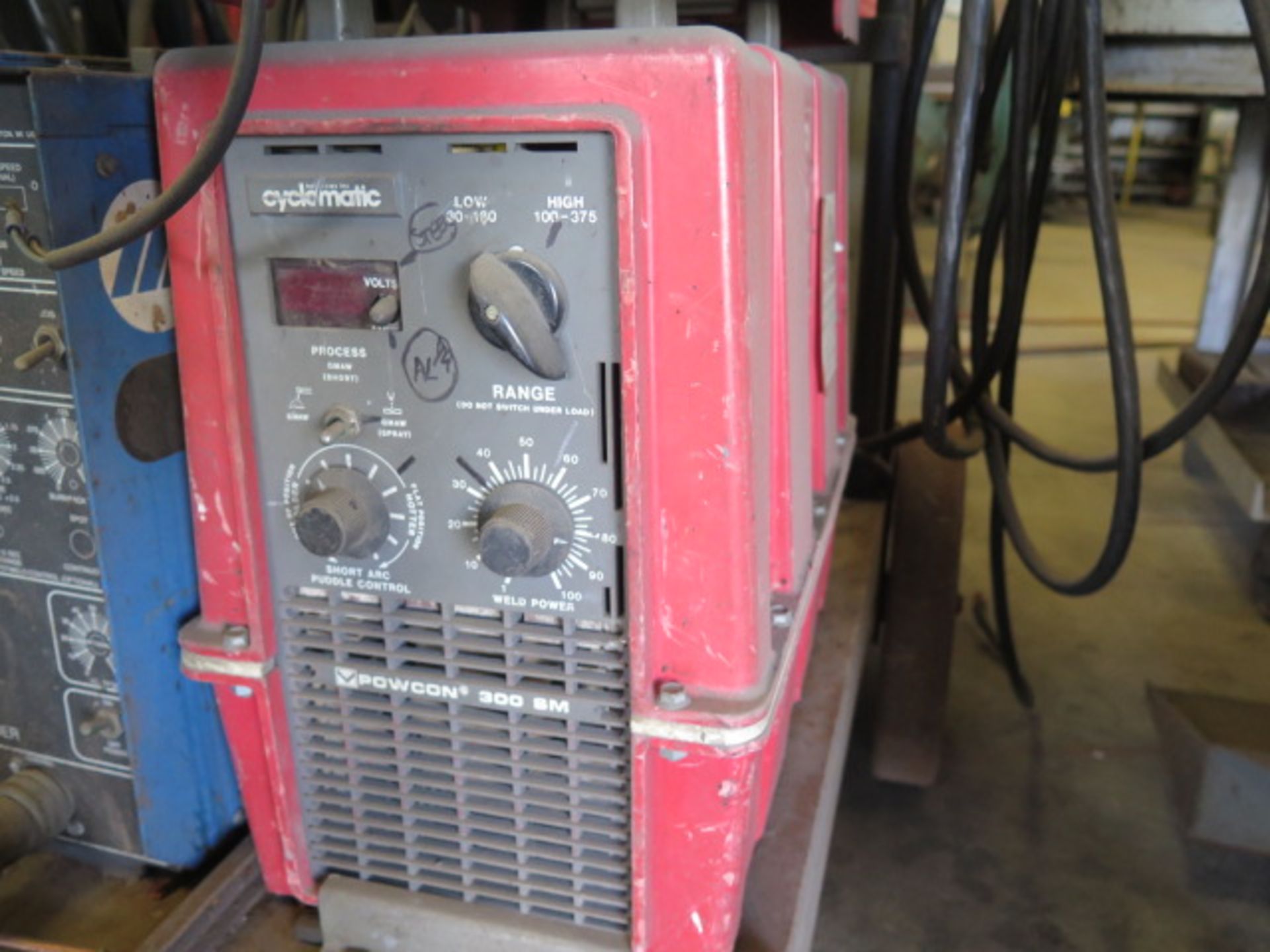 PowCon 300SM Cyclomatic Arc Welding Power Source w/ PowCon Power Drive I/E Wire Feeder, SOLD AS IS - Image 5 of 9