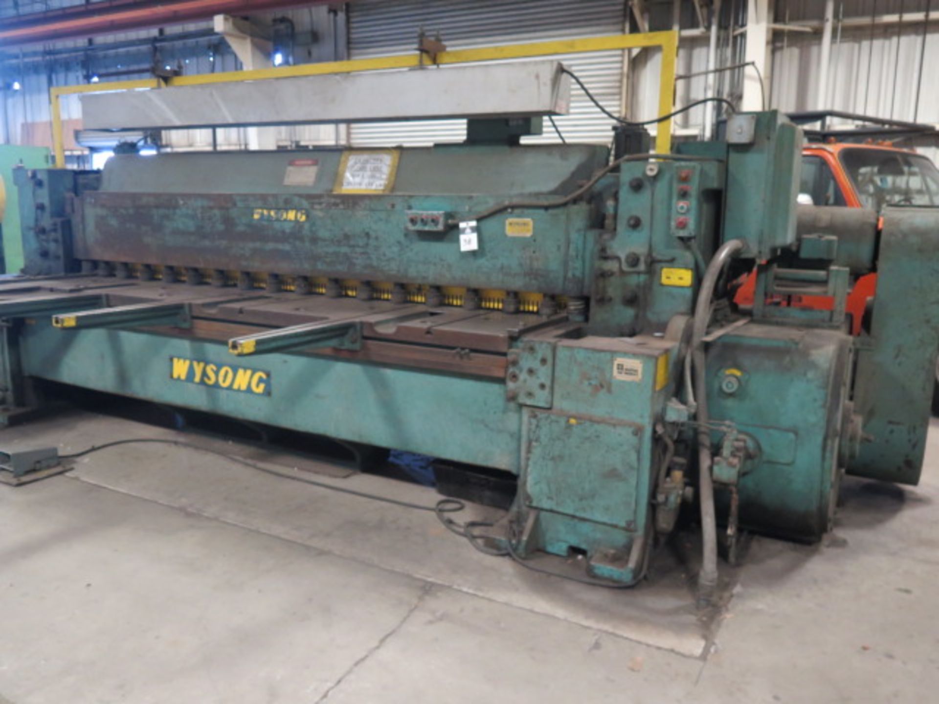 Wysong mdl. 1038 3/8" Cap x 10' Power Shear s/n P31-149 w/ Power Back gauge, 107" Sq Arm, SOLD AS S - Image 2 of 9