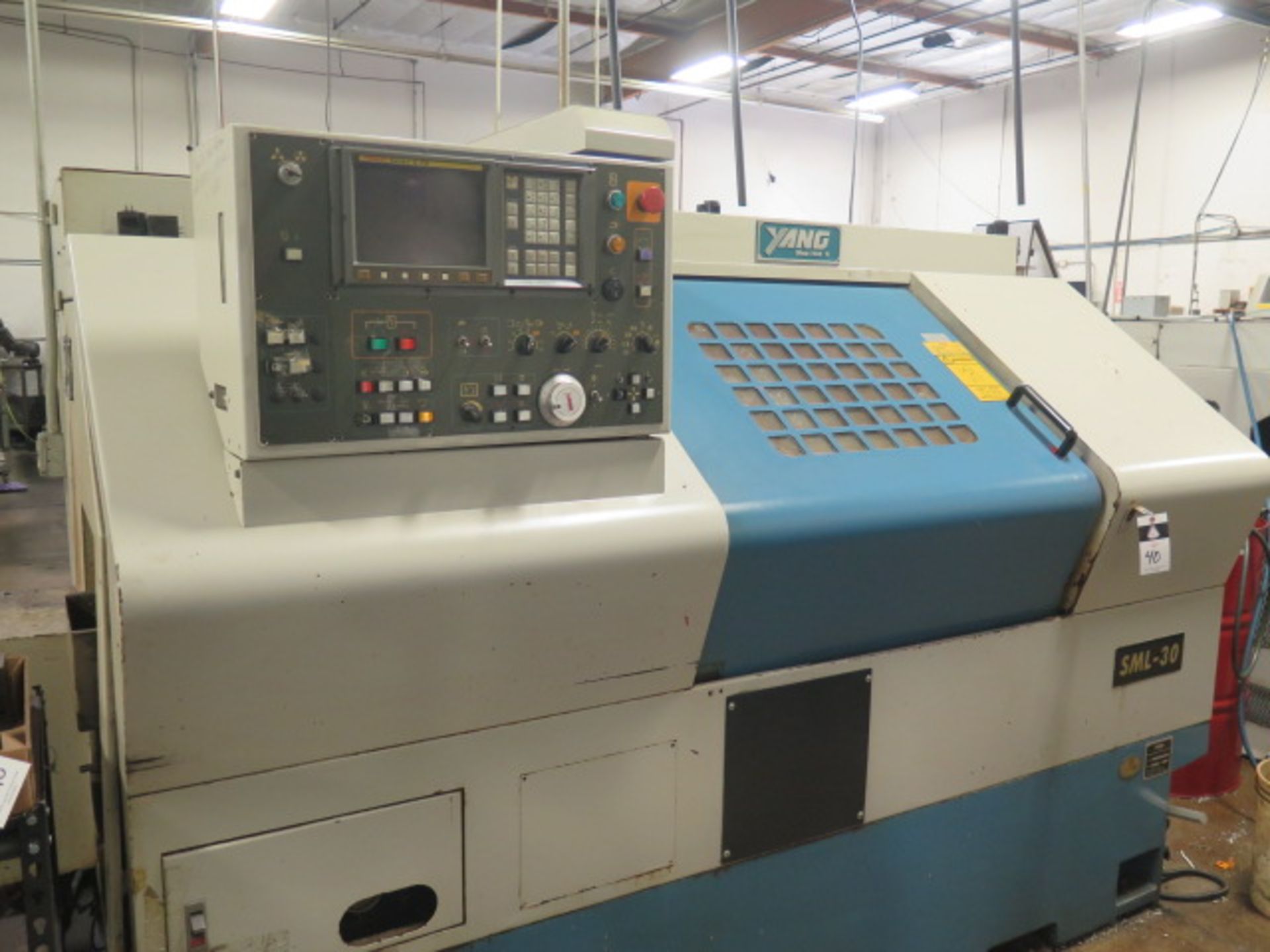 1999 Yang SML-30 CNC Turning Center s/n C20050 w/ Fanuc 0i-TD Controls, 8-Station Turret, SOLD AS IS - Image 2 of 12