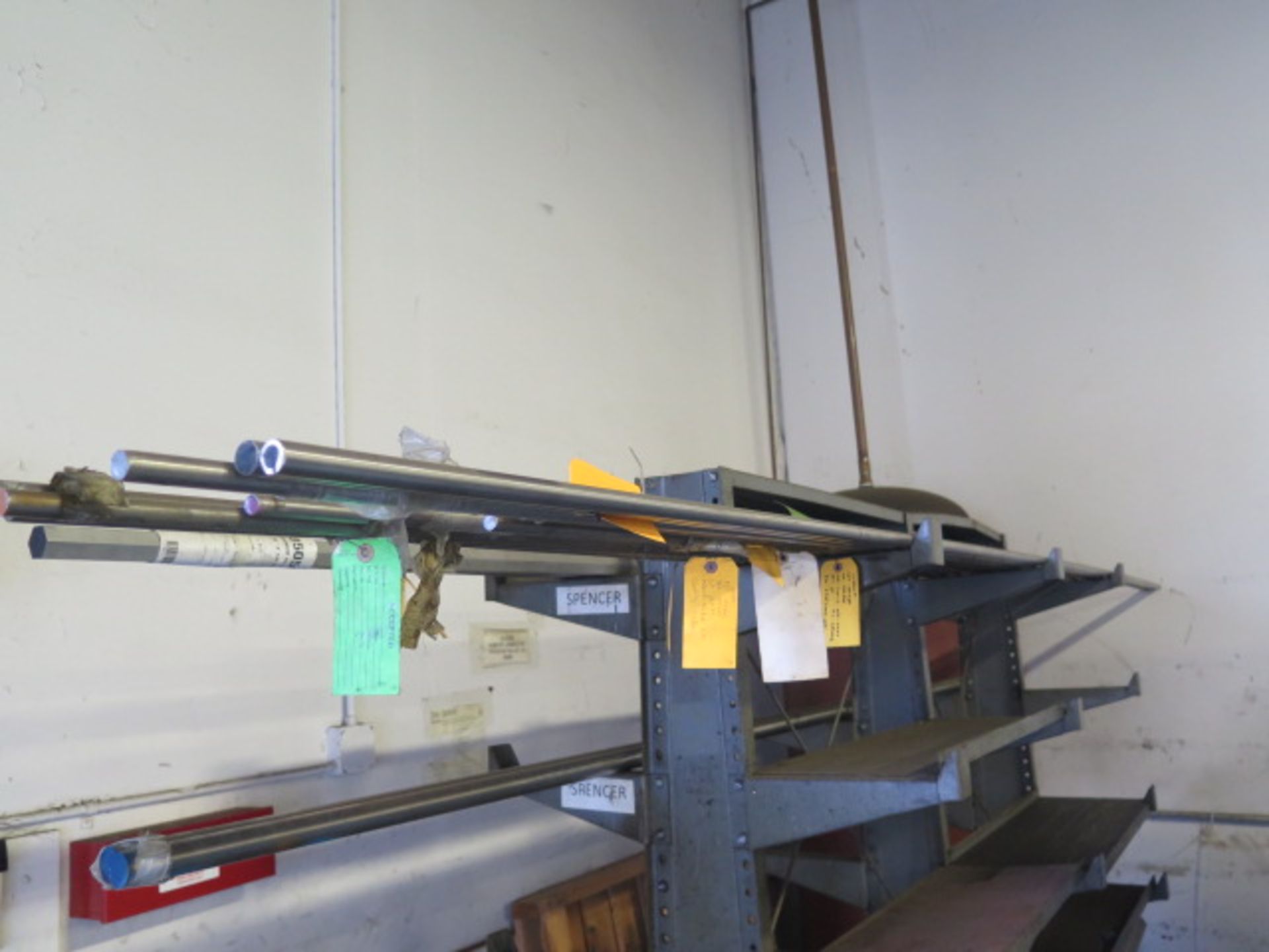 Double Sided Cantilever Material Racks (2) w/ Misc Materials (NO TIRES) (SOLD AS-IS - NO WARRANTY) - Image 2 of 5