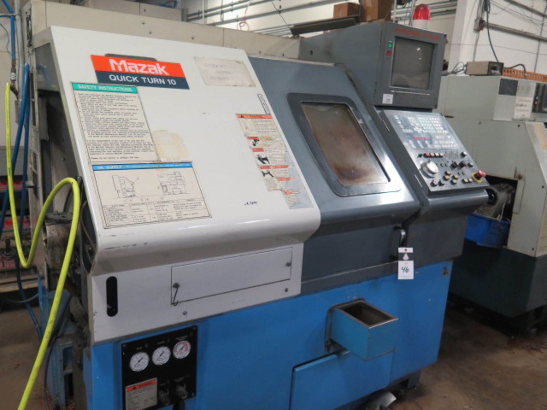 1997 Mazak Quick Turn 10 CNC Turning Center s/n 126753 w/ Mazatrol T-PLUS Controls, SOLD AS IS - Image 3 of 12