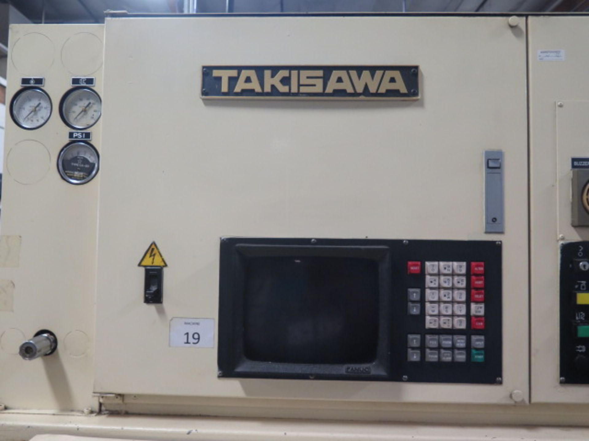 Takisawa TC-2 CNC Turning Center s/n THRDR-4431 w/ Fanuc Controls, 6-Station Turret, SOLD AS IS - Image 11 of 16