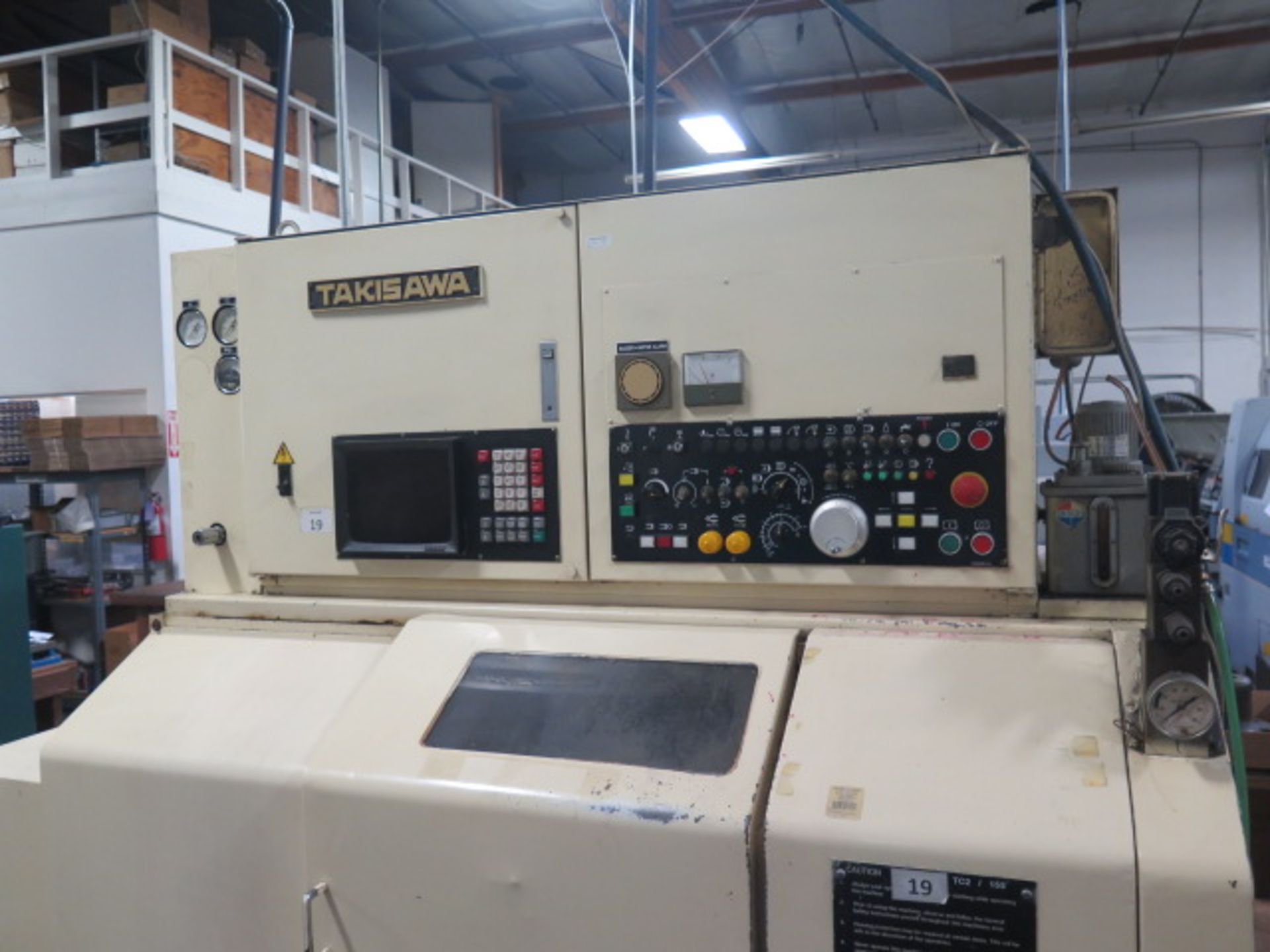 Takisawa TC-2 CNC Turning Center s/n THRDR-4431 w/ Fanuc Controls, 6-Station Turret, SOLD AS IS - Image 3 of 16