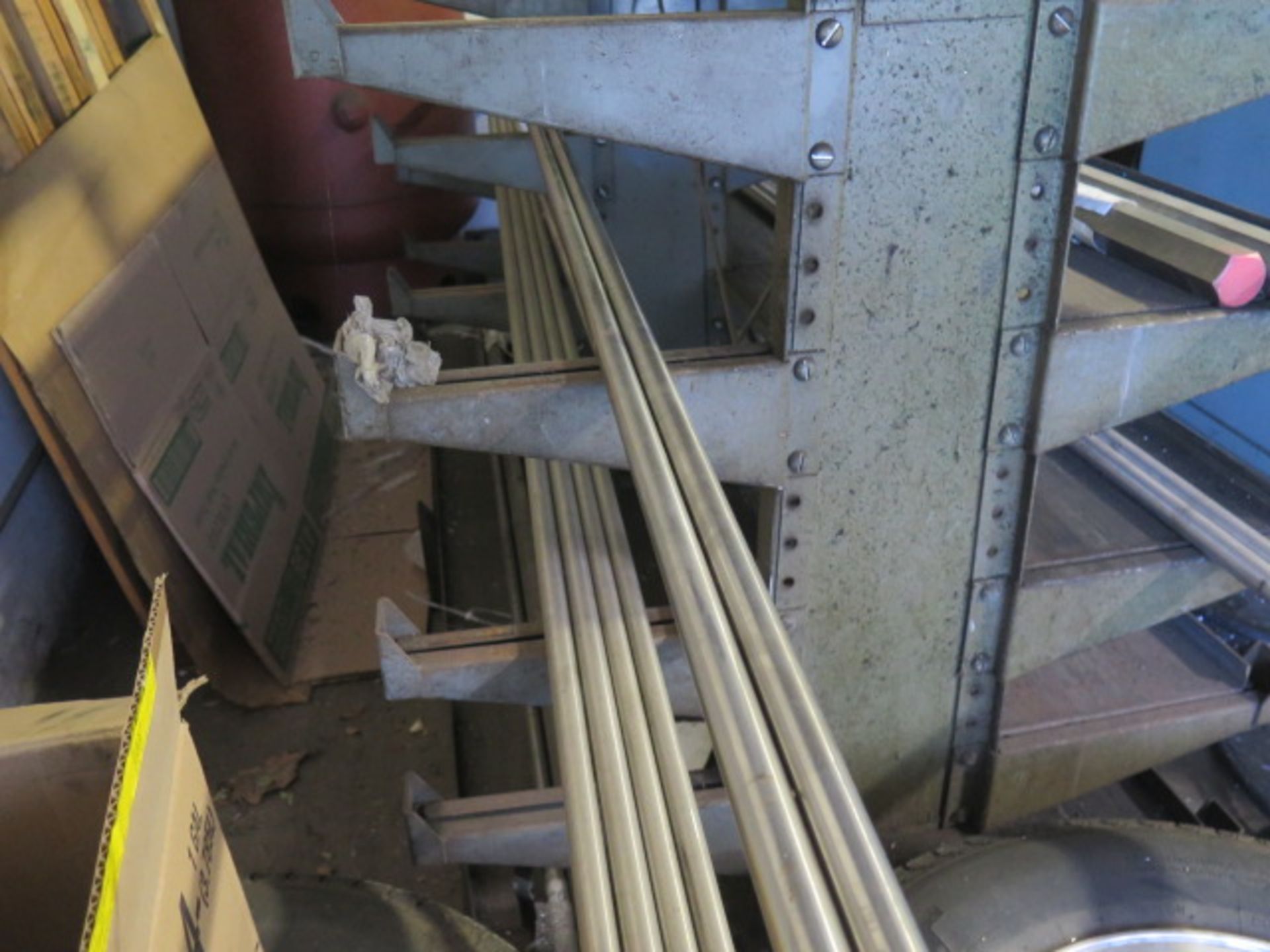 Double Sided Cantilever Material Racks (2) w/ Misc Materials (NO TIRES) (SOLD AS-IS - NO WARRANTY) - Image 5 of 5
