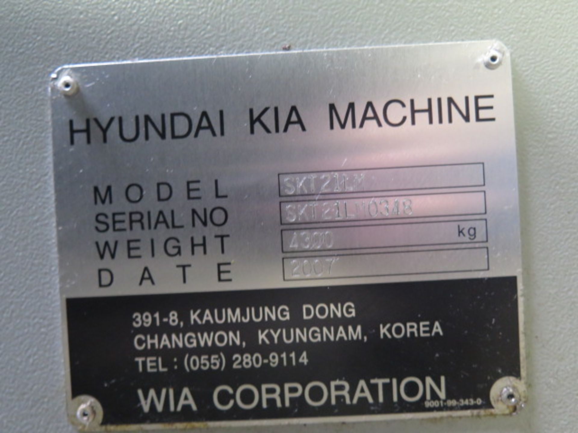 2007 Hyundai-KIA SKT21LM CNC Turning Center s/n SKT21LM0348 w/ Fanuc 0i-TC Controls, SOLD AS IS - Image 13 of 13