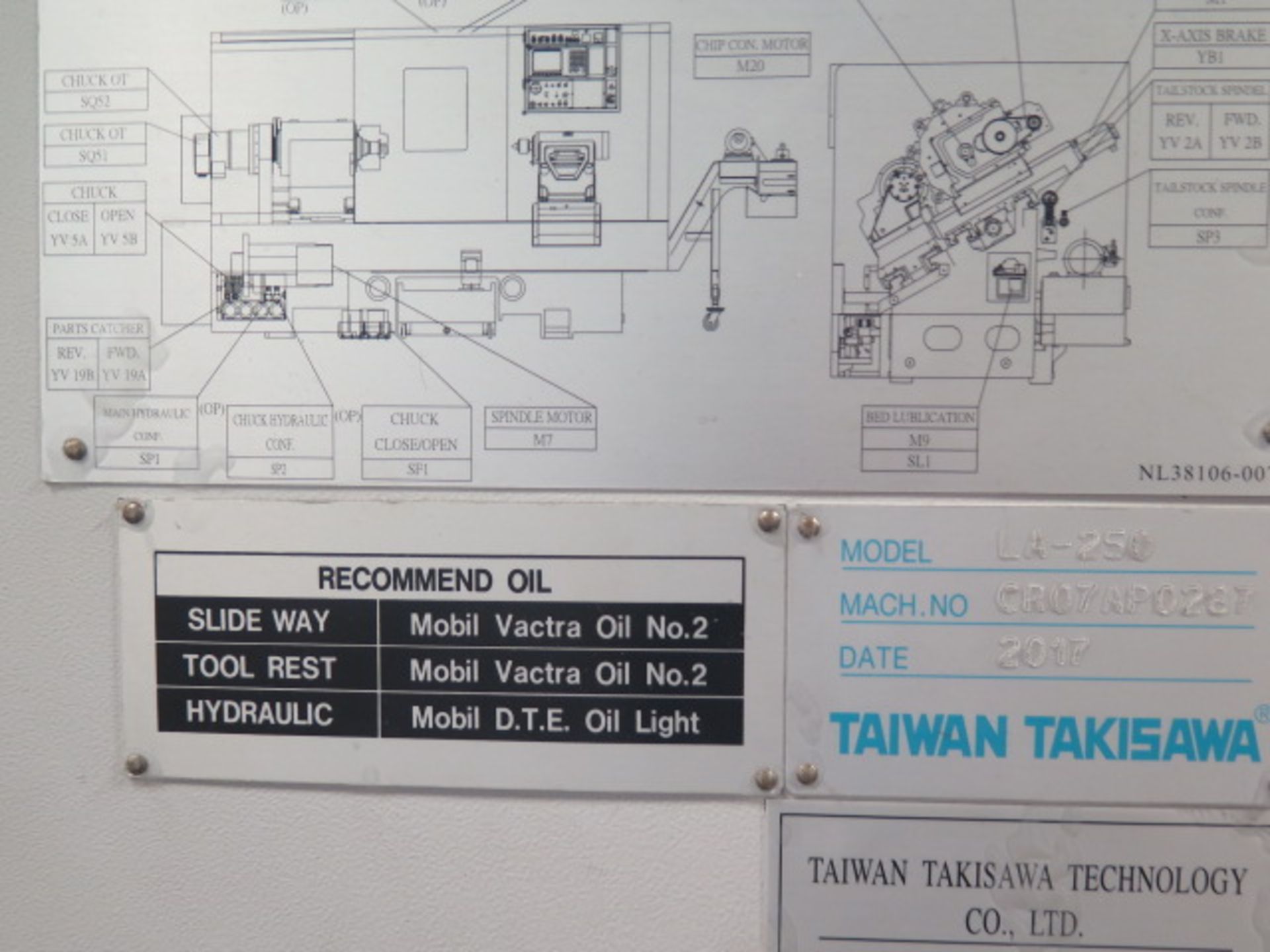 2017 Takisawa LA-250 CNC Turning Center s/n CR07AP0287 w/ Takisawa Turn-i Fanuc Controls, SOLD AS IS - Image 15 of 15