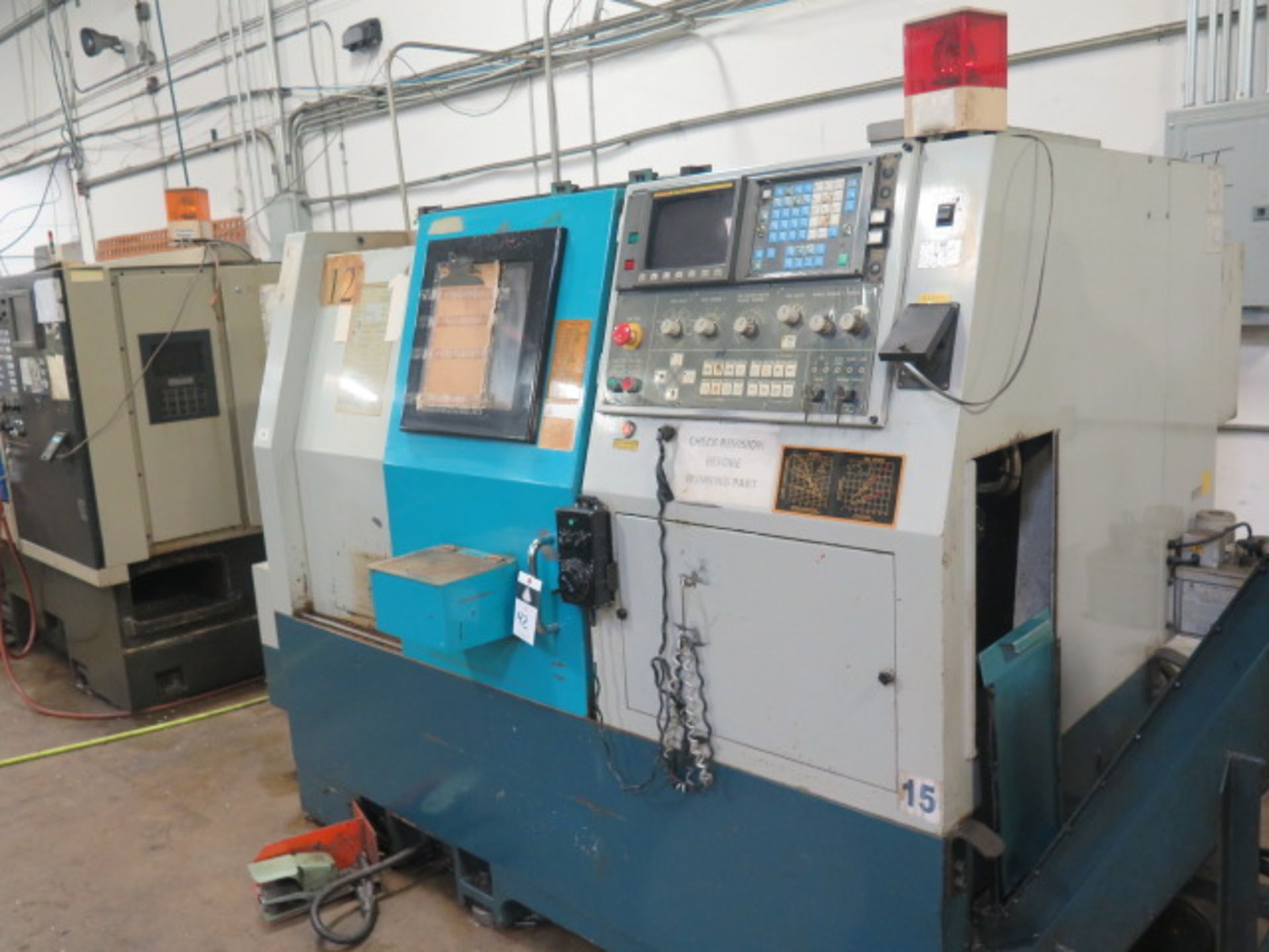 2000 Akira-Seiki SL-25 CNC Turning Center s/n 00TD159-095 w/ Fanuc Series 0-T Controls, SOLD AS IS - Image 3 of 14