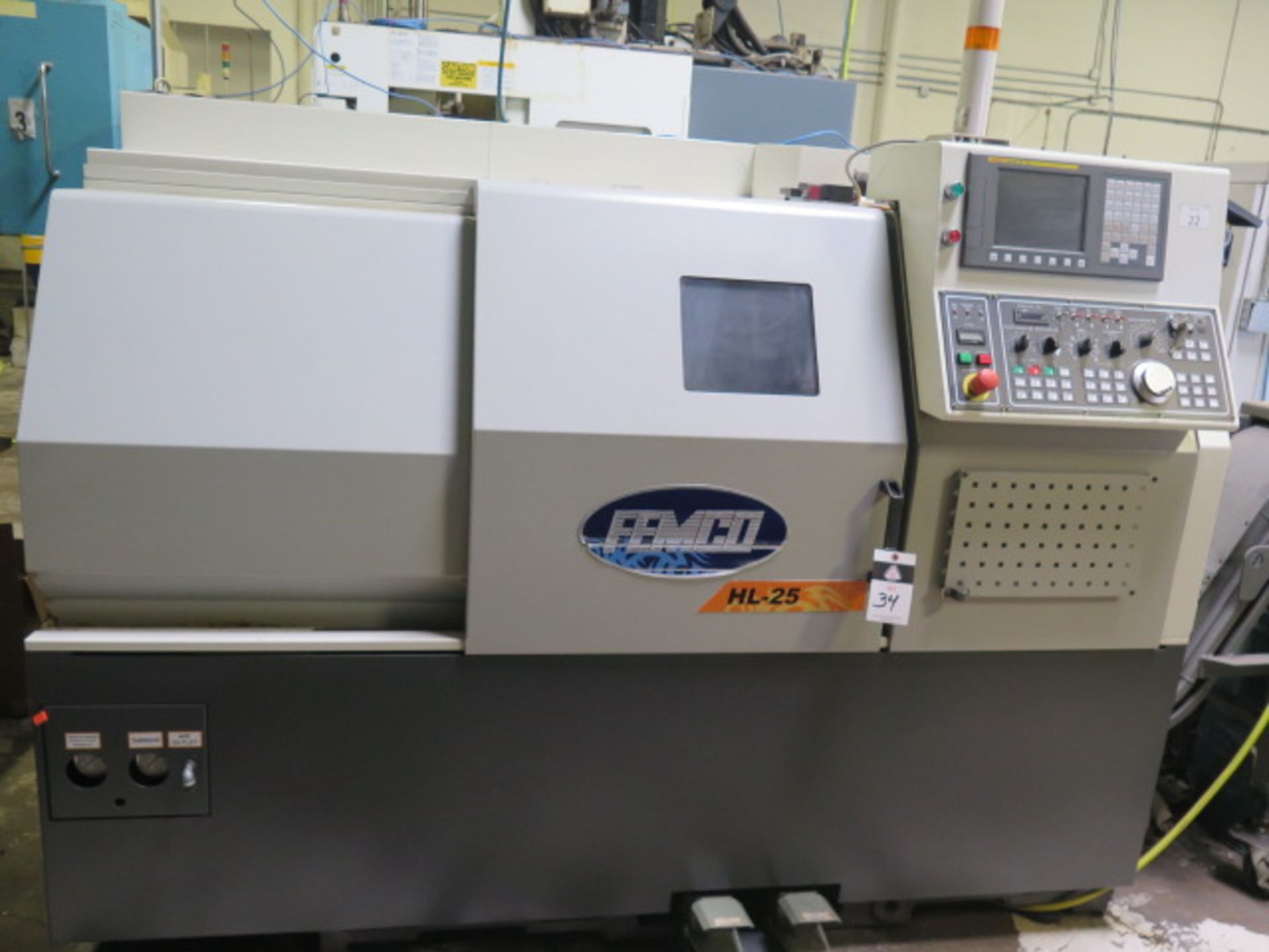 2014 Femco HL-25N CNC Lathe r s/n L114-2104 w/ Fanuc 0i-TD Controls, Tool Presetter, SOLD AS IS