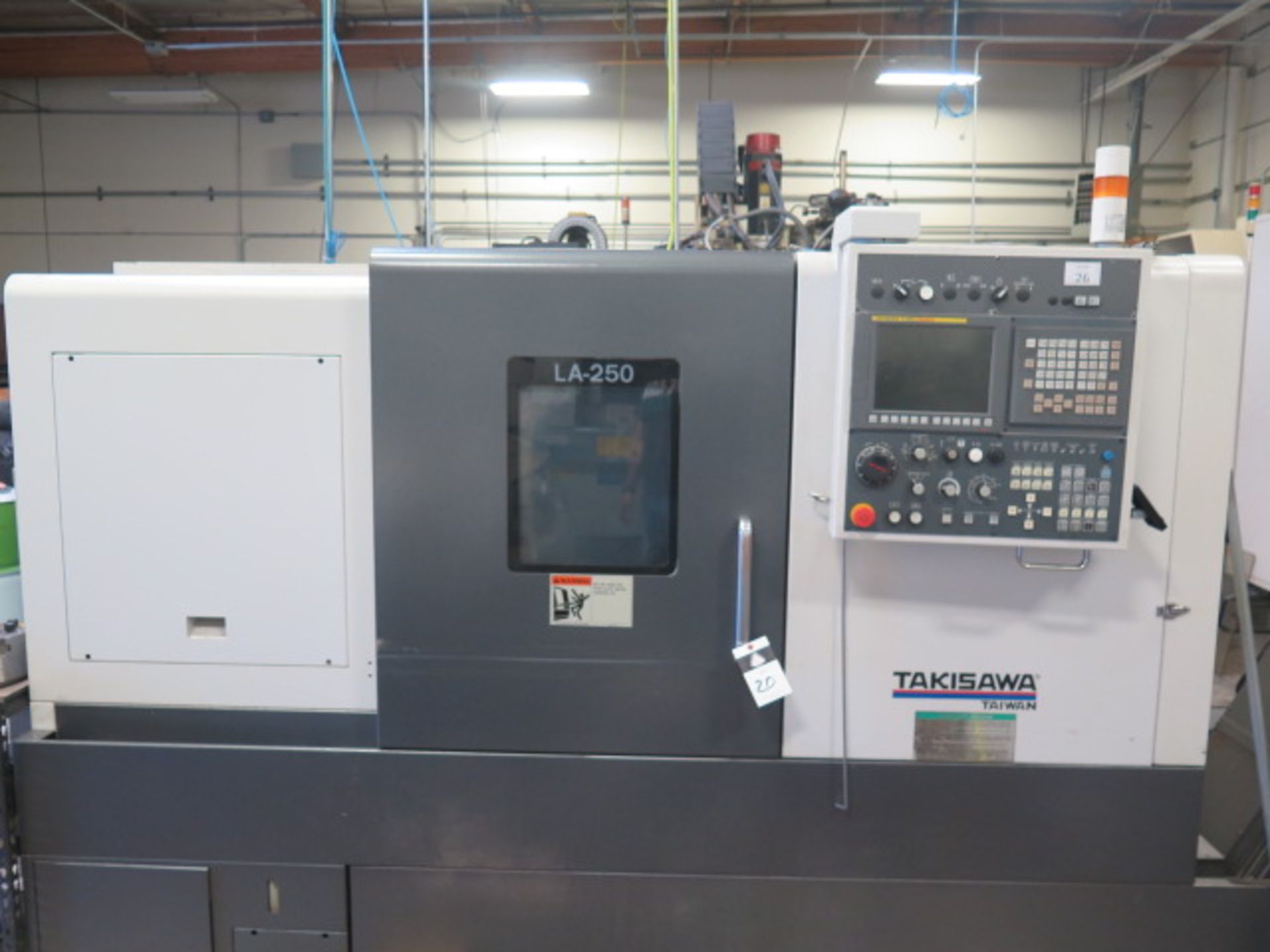 2017 Takisawa LA-250 CNC Turning Center s/n CR07AP0287 w/ Takisawa Turn-i Fanuc Controls, SOLD AS IS