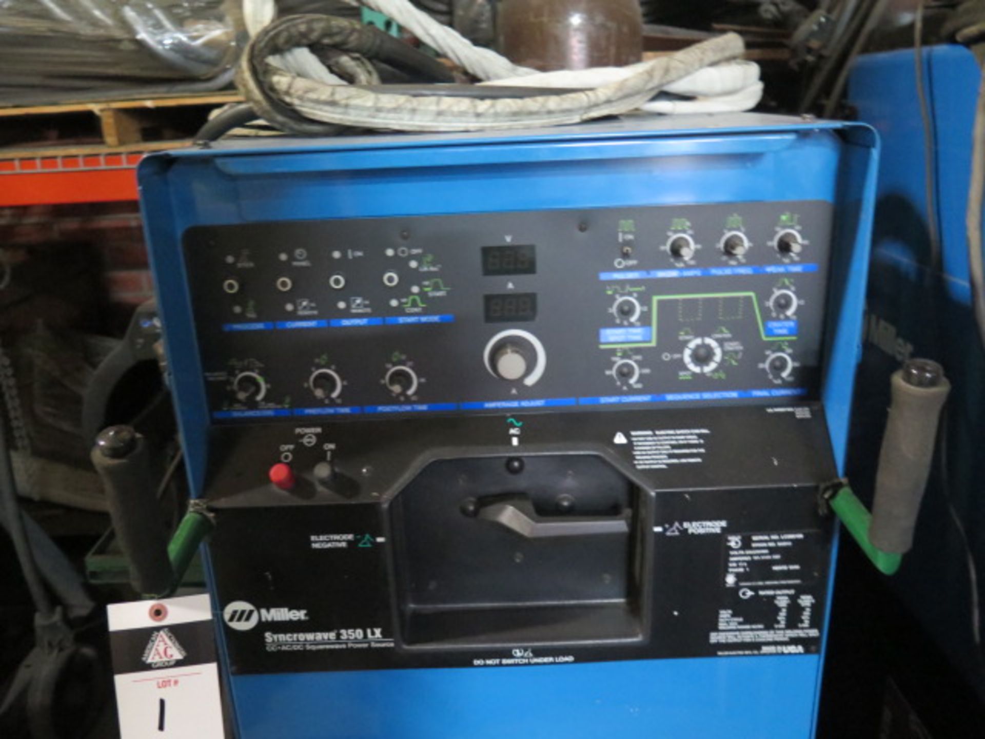 Miller Syncrowave 350LX CC-AC/DC Squarewave Power Source s/n LC096100 w/ Miller Coolmae, SOLD AS IS - Image 5 of 7