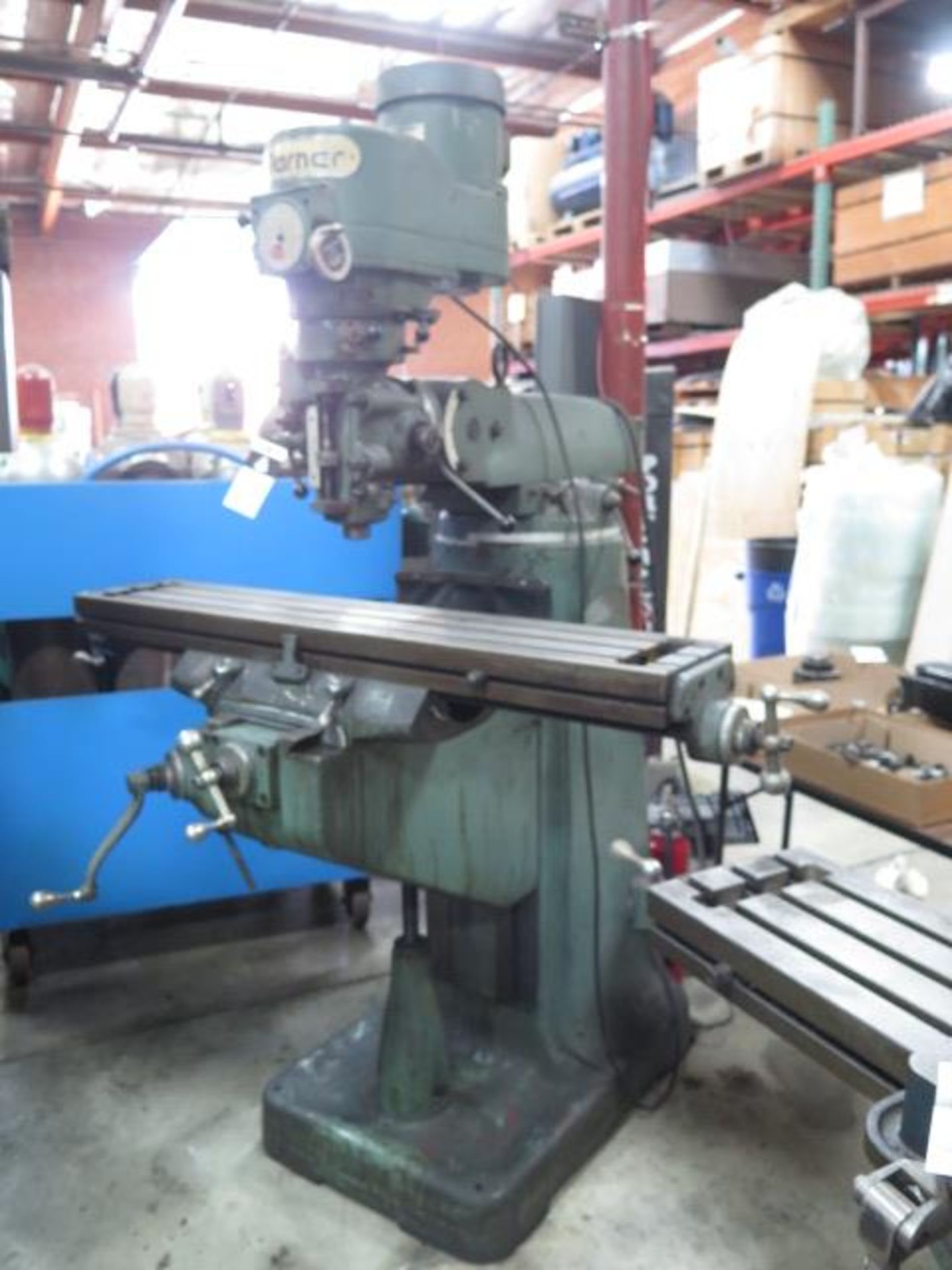 Warner HY-1 ½ VS Vertical Mill s/n 83366 w/ 60-4200 Dial RPM, R8 Spindle, 9” x 49” Table, SOLD AS IS - Image 2 of 6