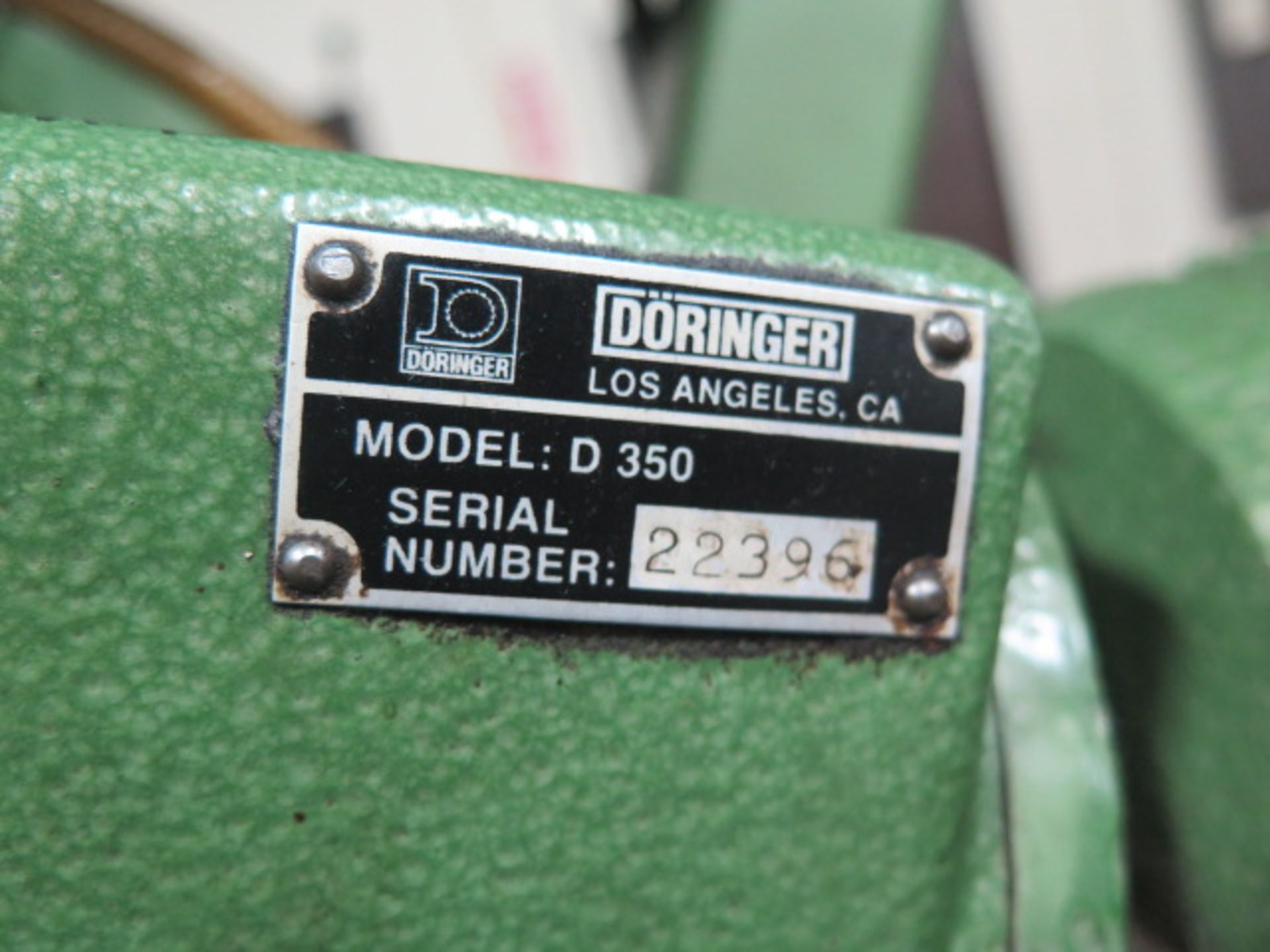 Doringer D350 14” Pneumatic Feed Miter Cold Saw s/n 22396 w/ 2-Speeds, Speed Clamping, SOLD AS IS - Image 13 of 13