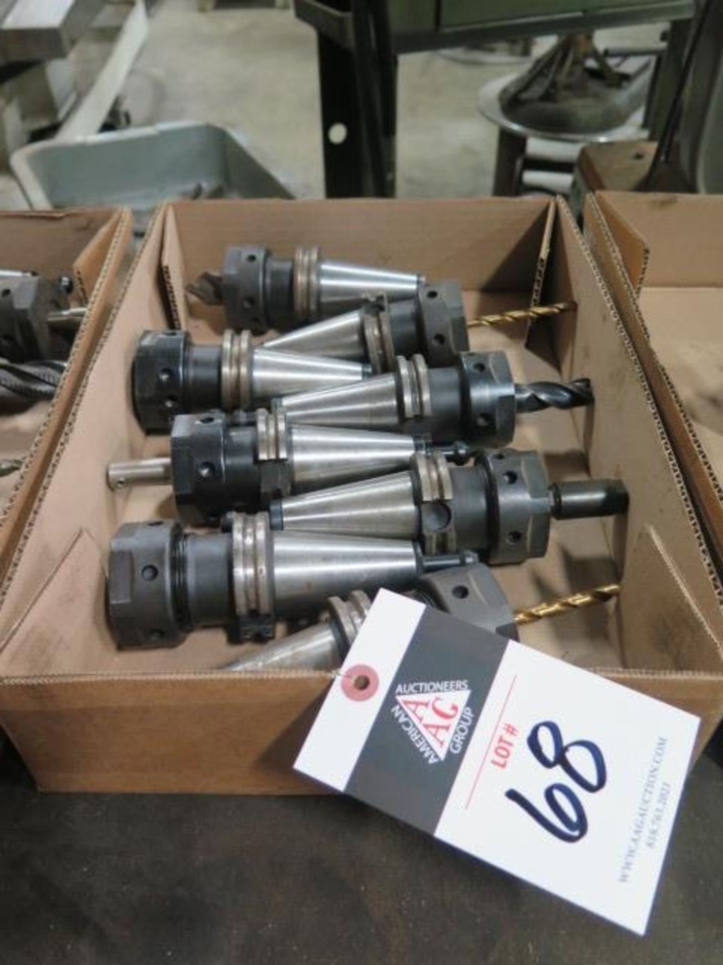 CAT-40 Taper TG100 Collet Chucks (8) (SOLD AS-IS - NO WARRANTY)