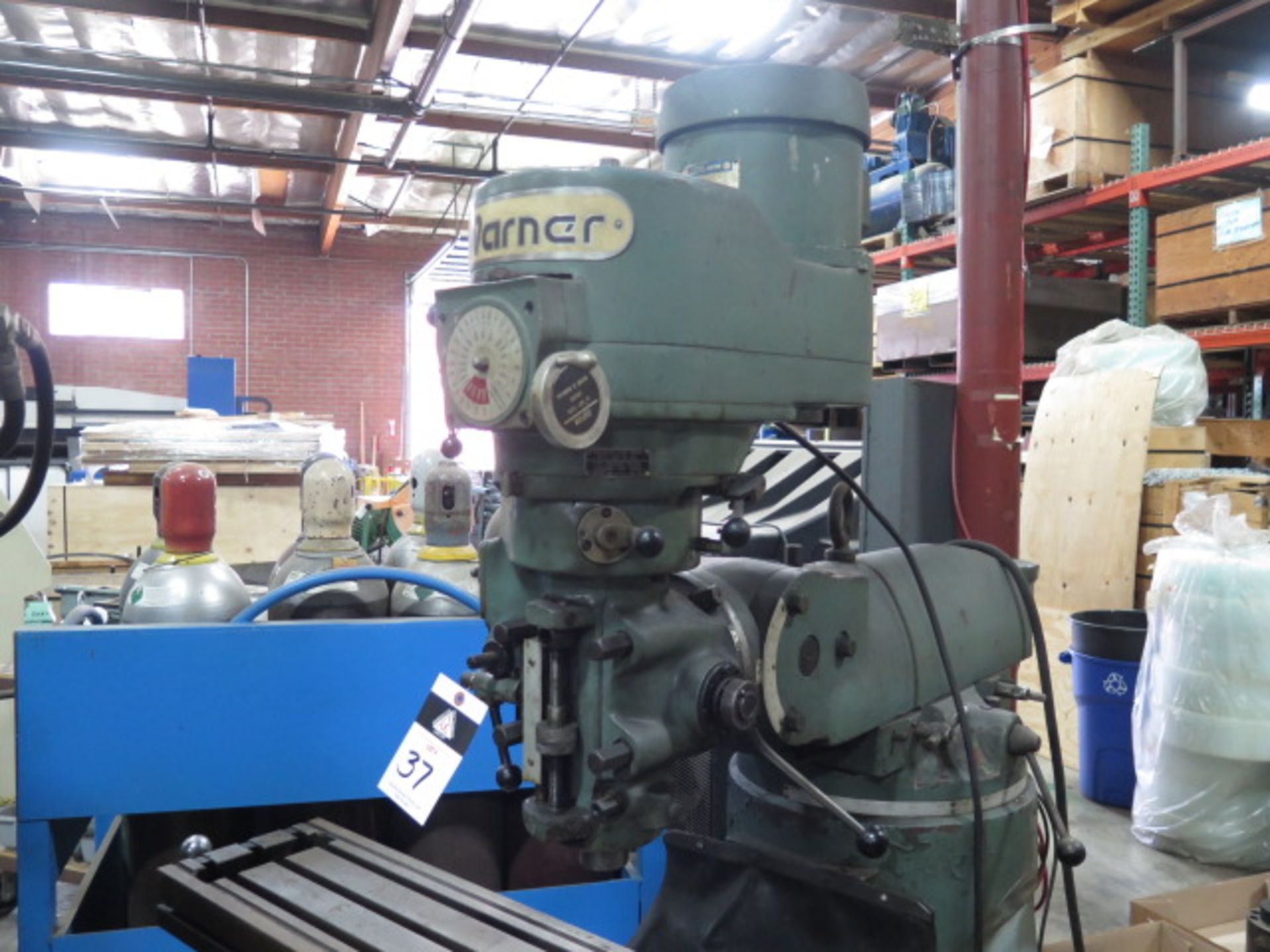 Warner HY-1 ½ VS Vertical Mill s/n 83366 w/ 60-4200 Dial RPM, R8 Spindle, 9” x 49” Table, SOLD AS IS - Image 3 of 6