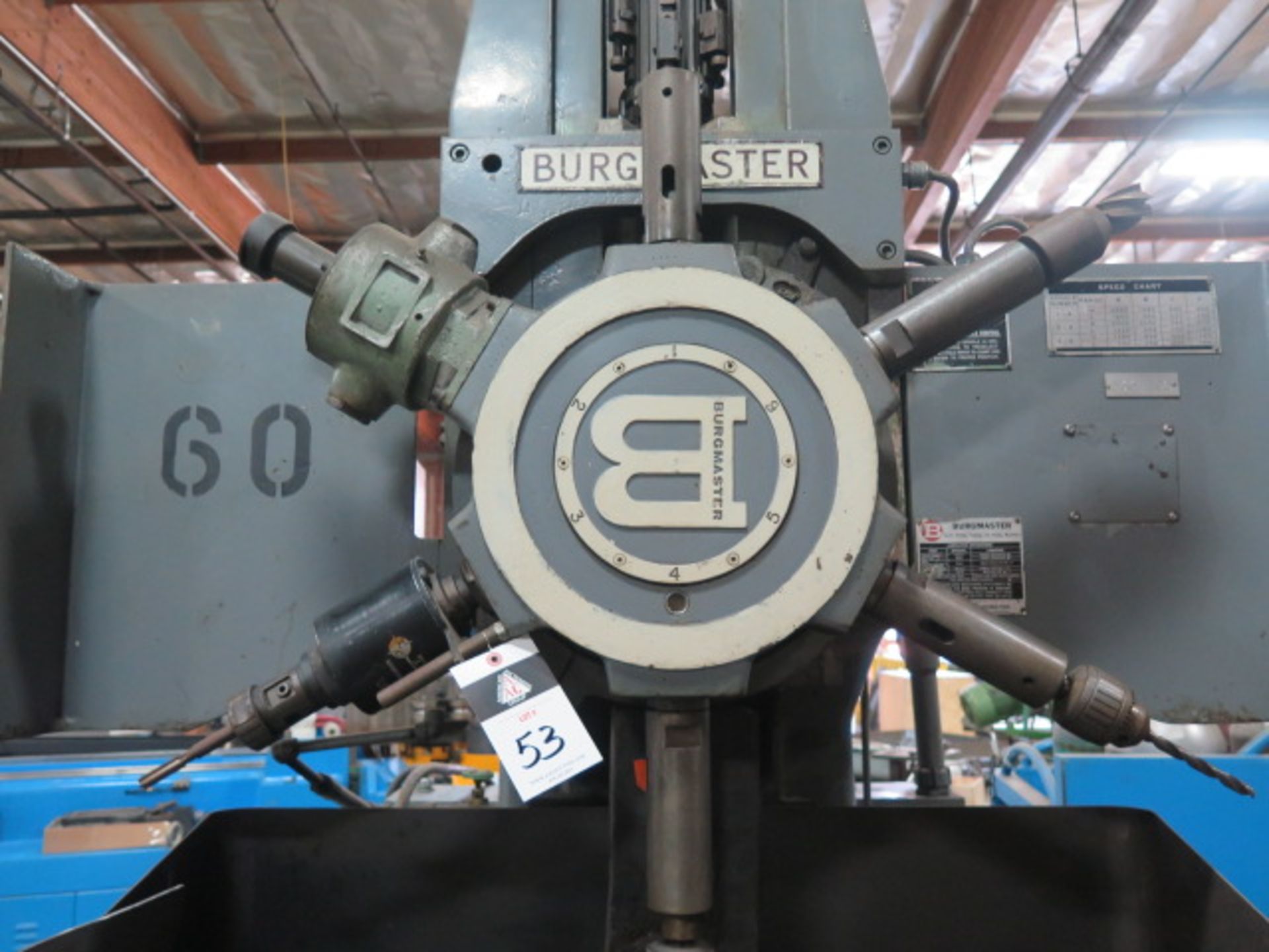 Burgmaster mdl. 25AH 6-Station Power Turret Drill s/n 250177 w/ 100-2900 RPM, SOLD AS IS - Image 4 of 15