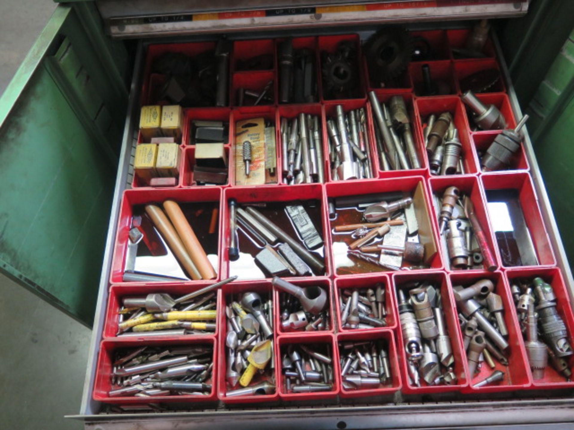 Lista 4-Drawer Tooling Cabinet w/ Aircraft Countersinking Tools and Endmills (SOLD AS-IS - NO - Image 6 of 15