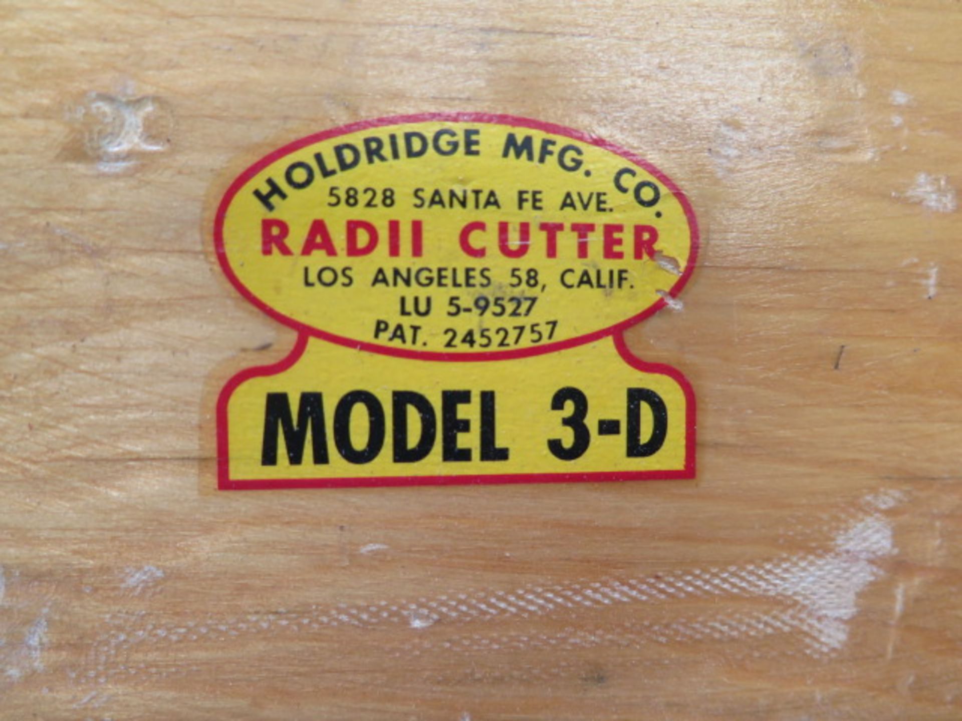 Holdridge No. 3-D Radii Cutter Set (SOLD AS-IS - NO WARRANTY) - Image 6 of 6