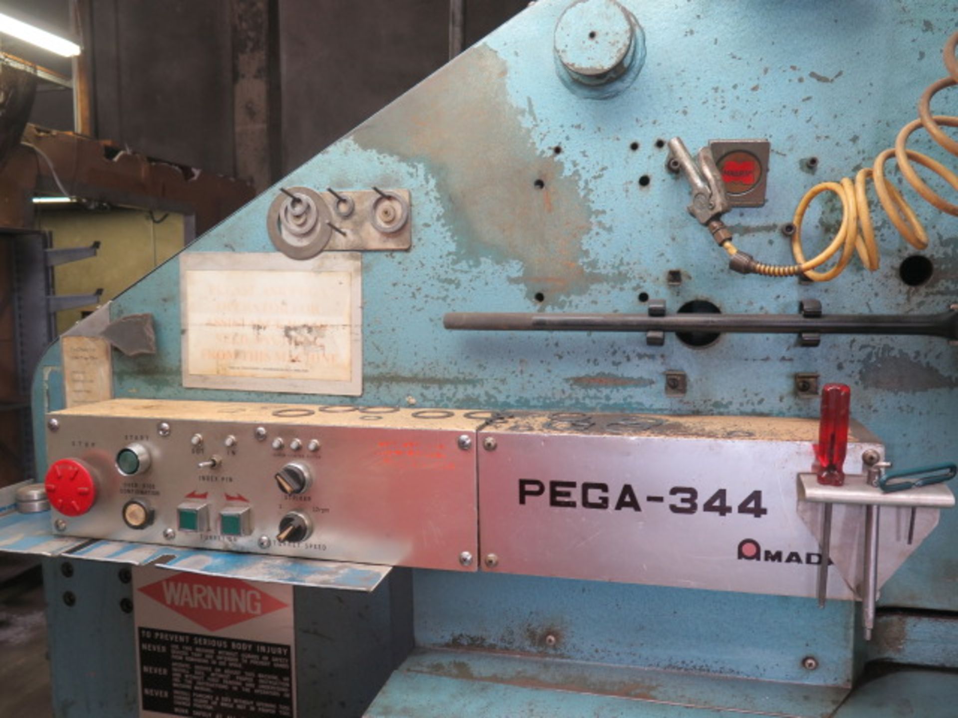 Amada PEGA-344 30 Ton 56-Station CNC Turret Punch s/n P3440378 w/ Amada-Fanuc Controls, SOLD AS IS - Image 12 of 17