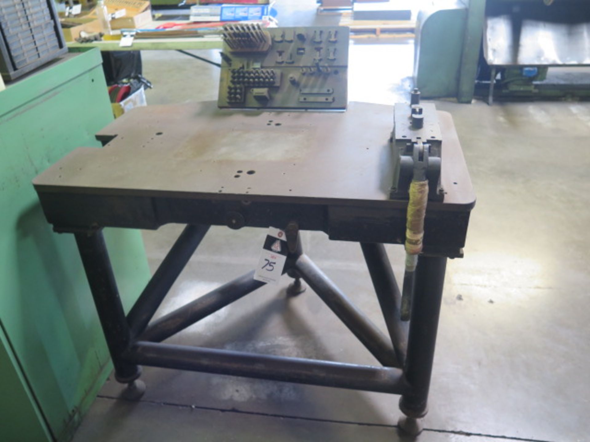 J.F. Helmold & Bro Steel Cutting and Creasing Rule w/ 27” x 41 ½” Steel Table (SOLD AS-IS - NO