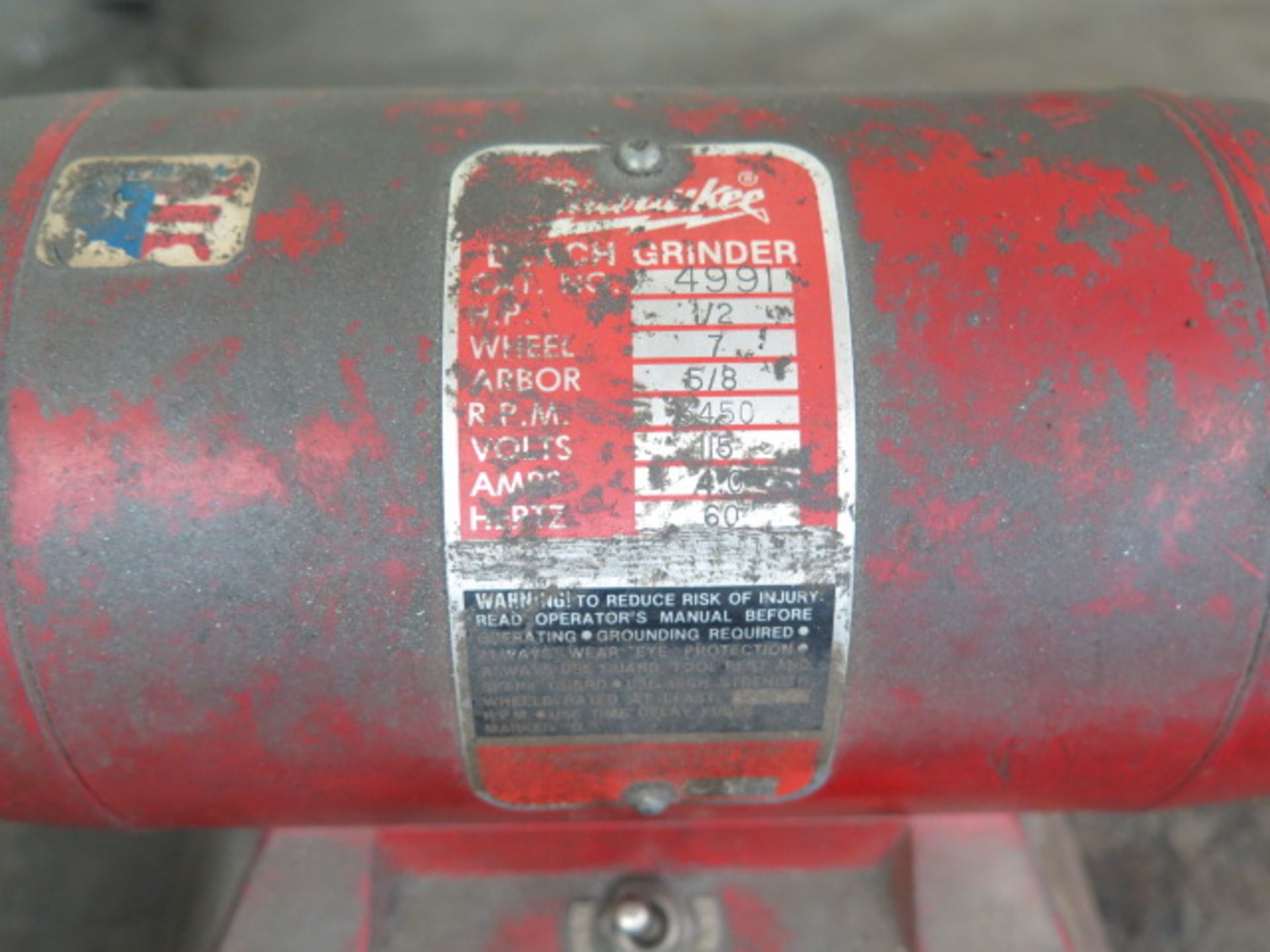 Milwaukee Bench Grinder (SOLD AS-IS - NO WARRANTY) - Image 4 of 4