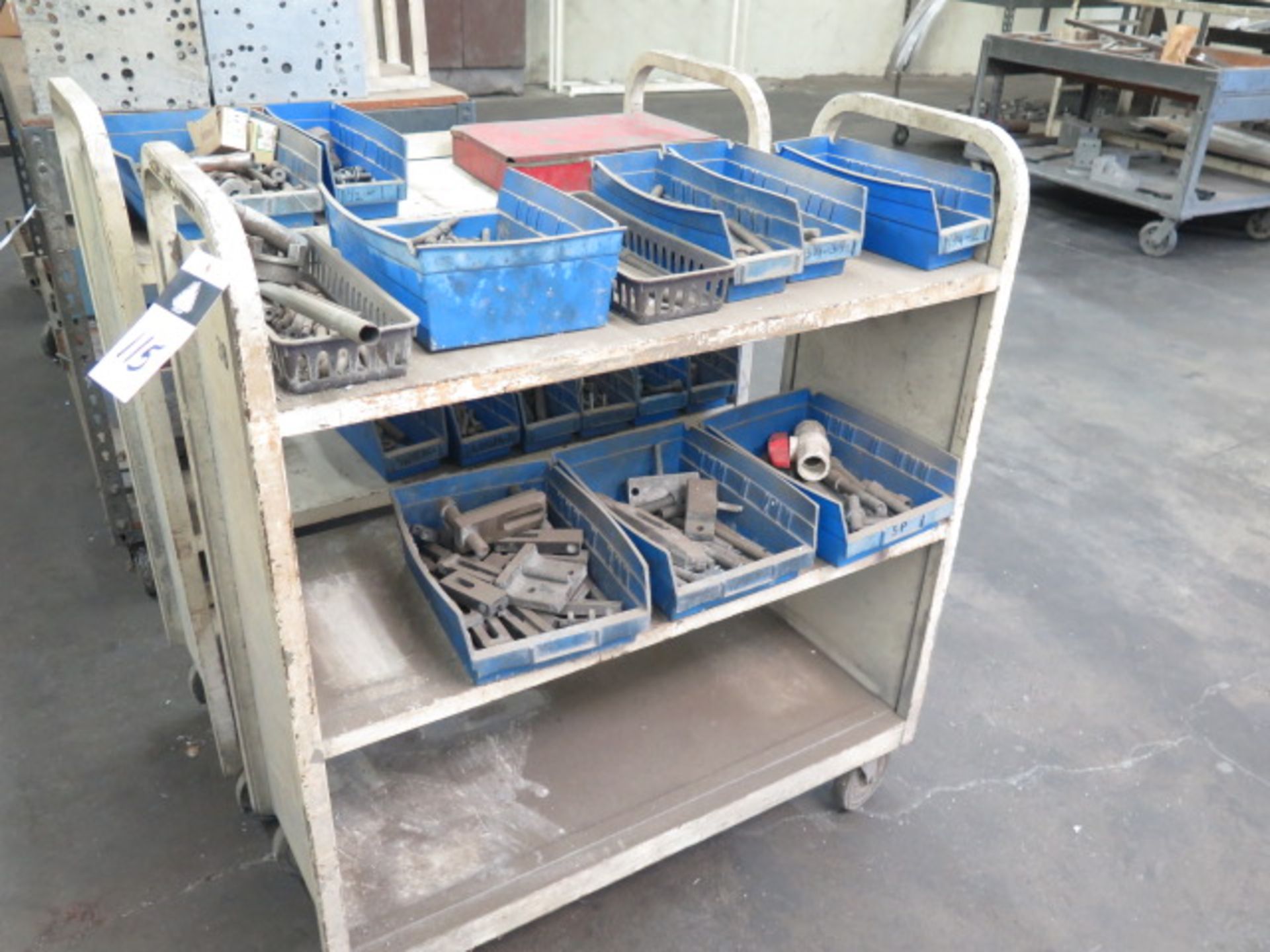 Mill Clamps and Hardware w/ (2) Carts (SOLD AS-IS - NO WARRANTY) - Image 2 of 7