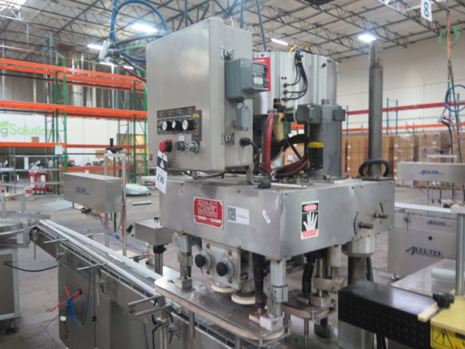 Line 7 : Filling and Capping Line w/ Turn-Table Unit, Accutek Multi-Station Auto Filling, SOLD AS IS - Image 4 of 29