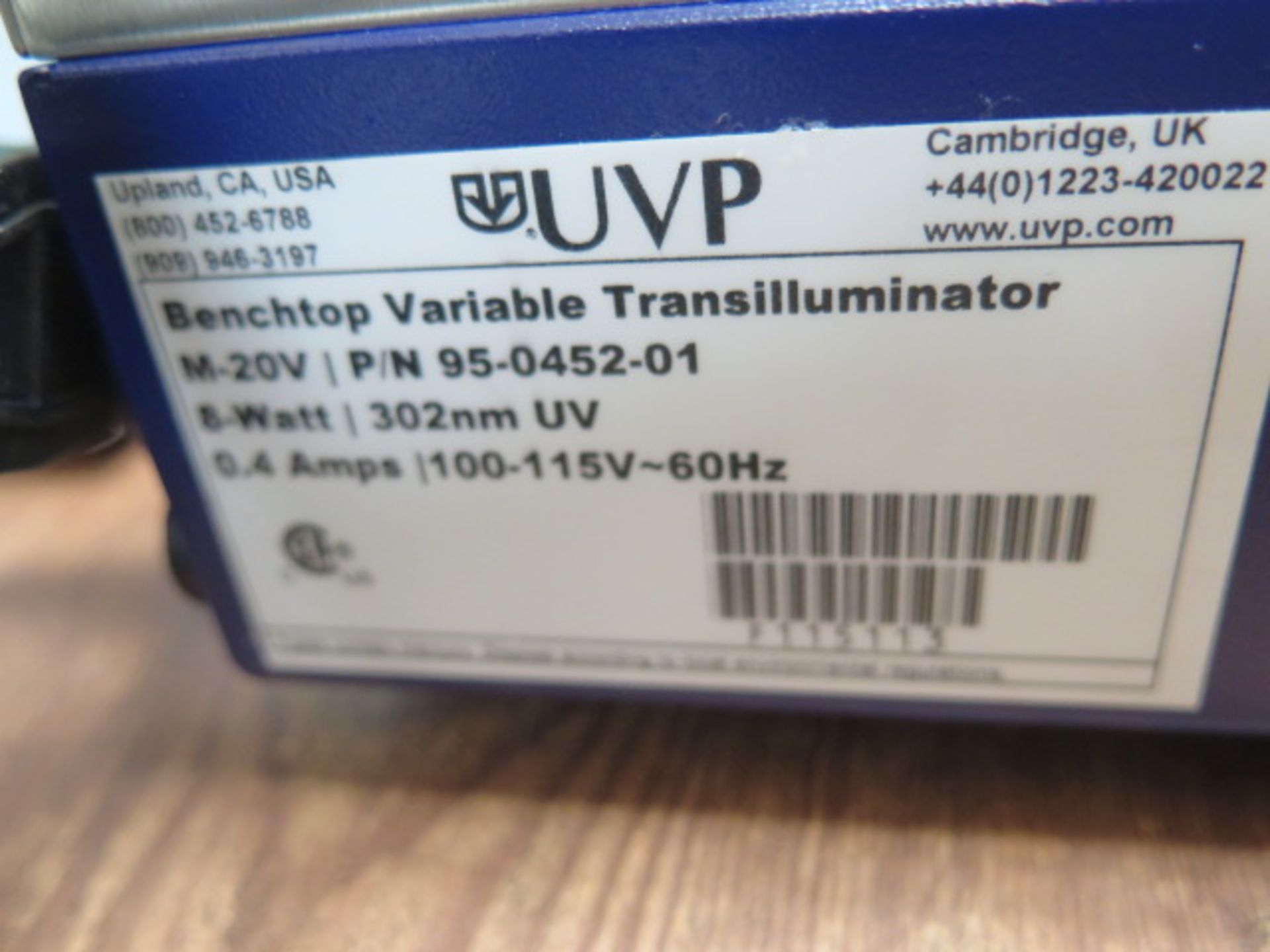 UVP Benchtop UV Transilluminator (SOLD AS-IS - NO WARRANTY) - Image 6 of 6