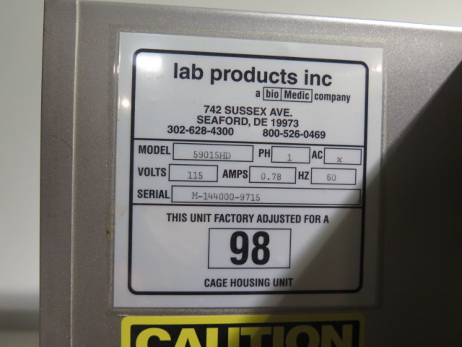 Lab Products 98-Cage Housing Units w/ Air System and Watering System (SOLD AS-IS - NO WARRANTY) - Image 10 of 10