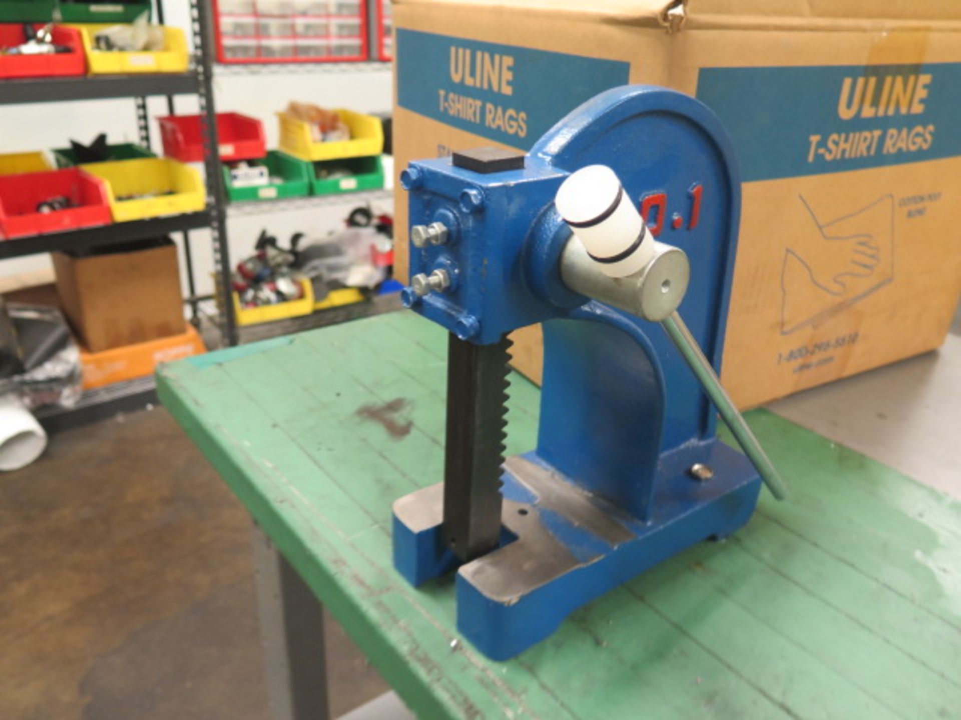 Uline Steel Work bench w/ Bench Vise and Arbor Press (SOLD AS-IS - NO WARRANTY) - Image 4 of 6