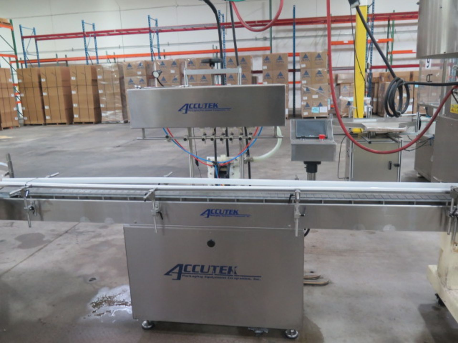 Line 8 : Filling and Capping Line w/ Turn-Table Unit, Accutek Multi-Station Auto Filling, SOLD AS IS - Image 12 of 49