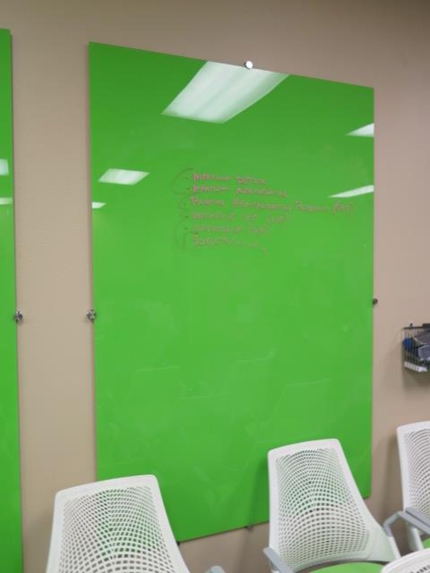 Wall Mounted Green Glass White Boards (SOLD AS-IS - NO WARRANTY) - Image 4 of 5