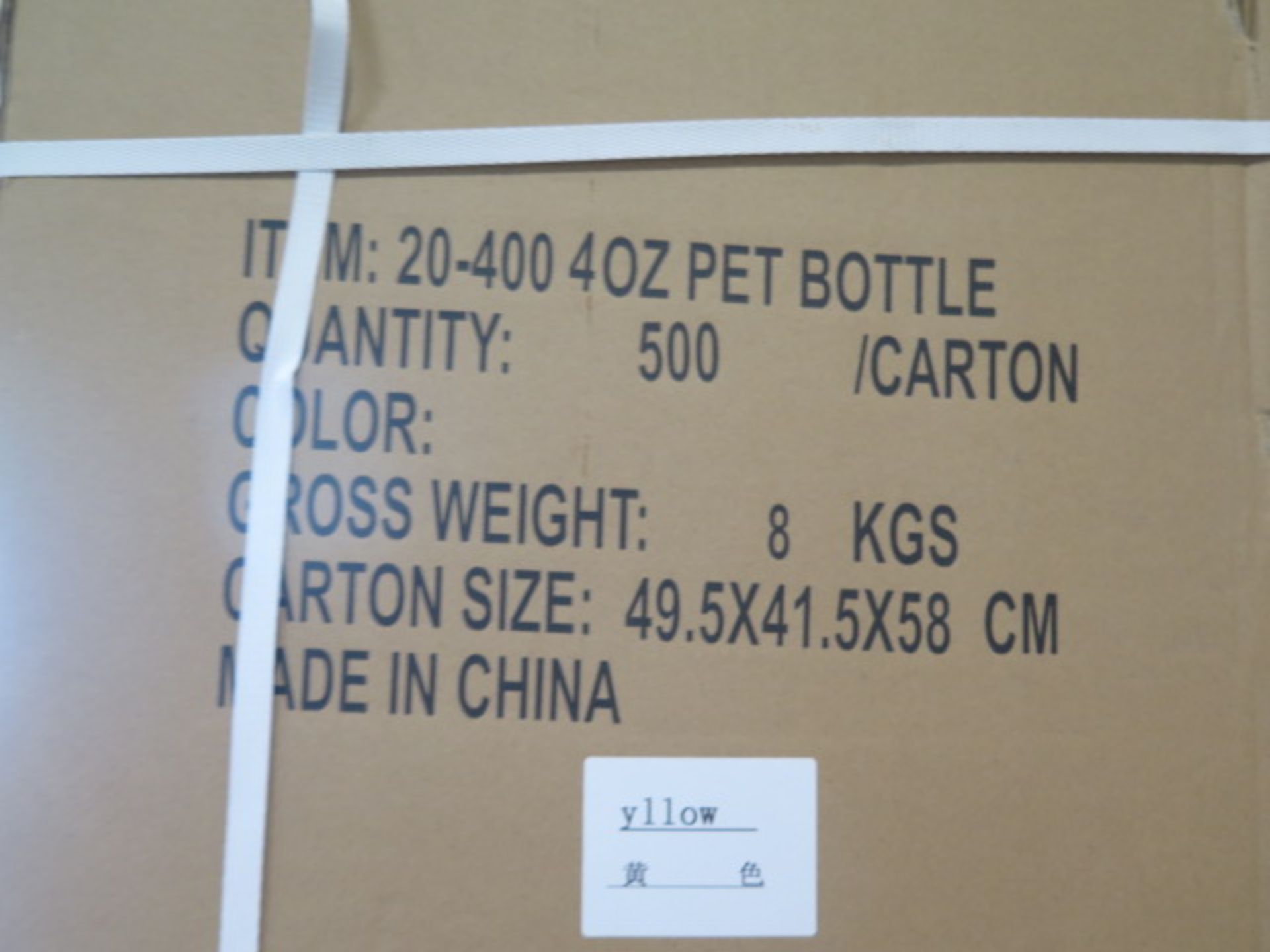 4 oz Brown 24-400 Plastic Bottles (7-Pallets) Approx 59,000 Bottles) and 4oz Yellow 20, SOLD AS IS - Image 6 of 10