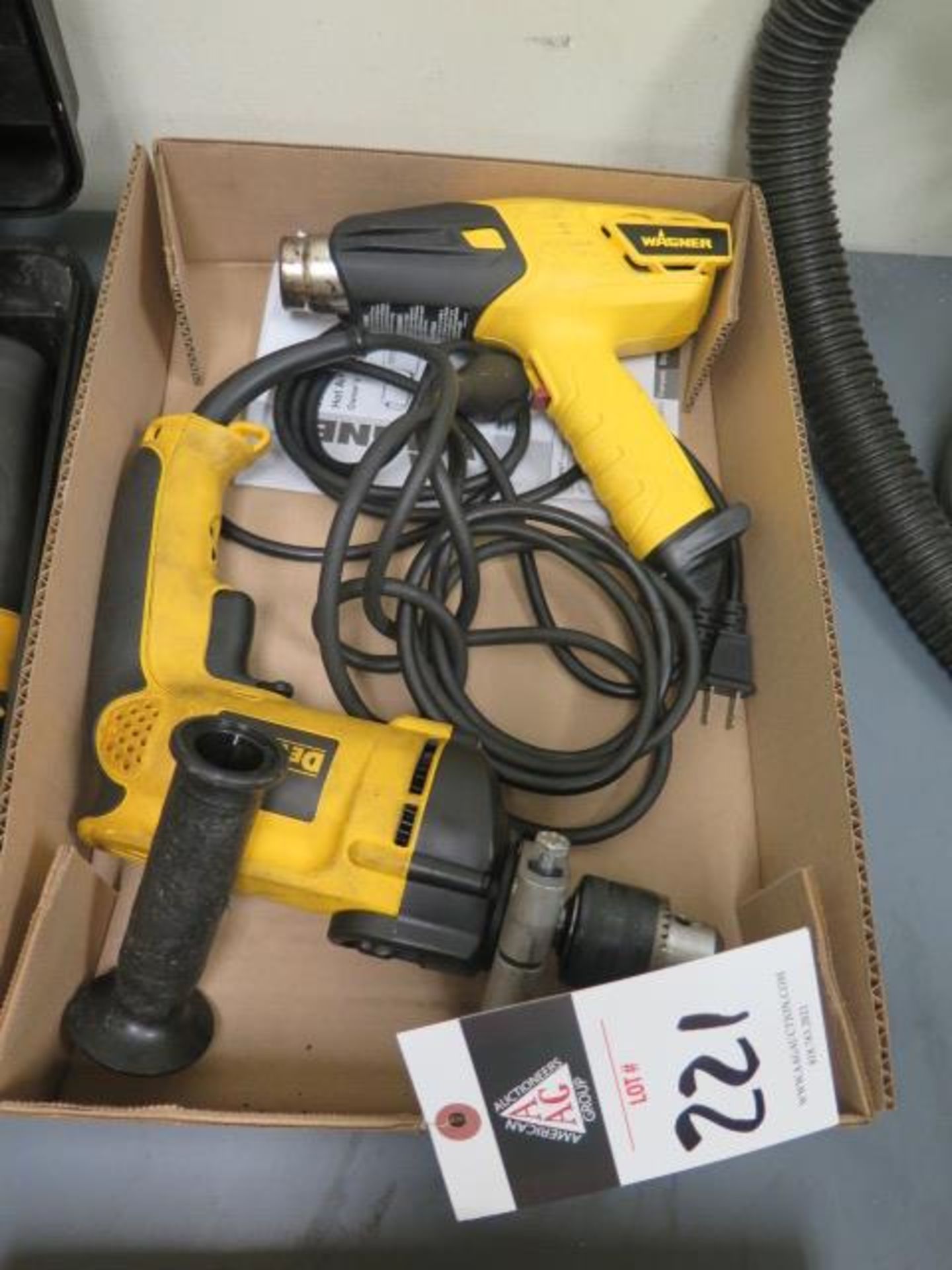 DeWalt Electric Drill and Wagner Heat Gun (SOLD AS-IS - NO WARRANTY)