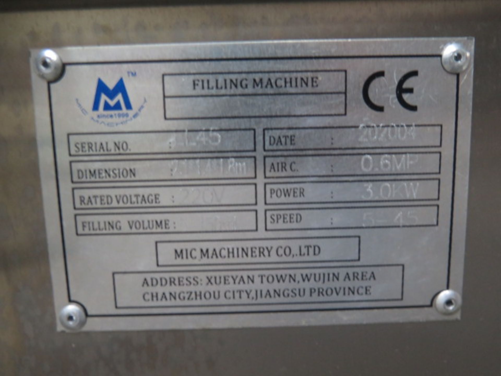 Line 10 : 2020 MIC Filling and Calling Line w/ Siemens PLC Controls, Turn-Table Infeed, SOLD AS IS - Image 15 of 46