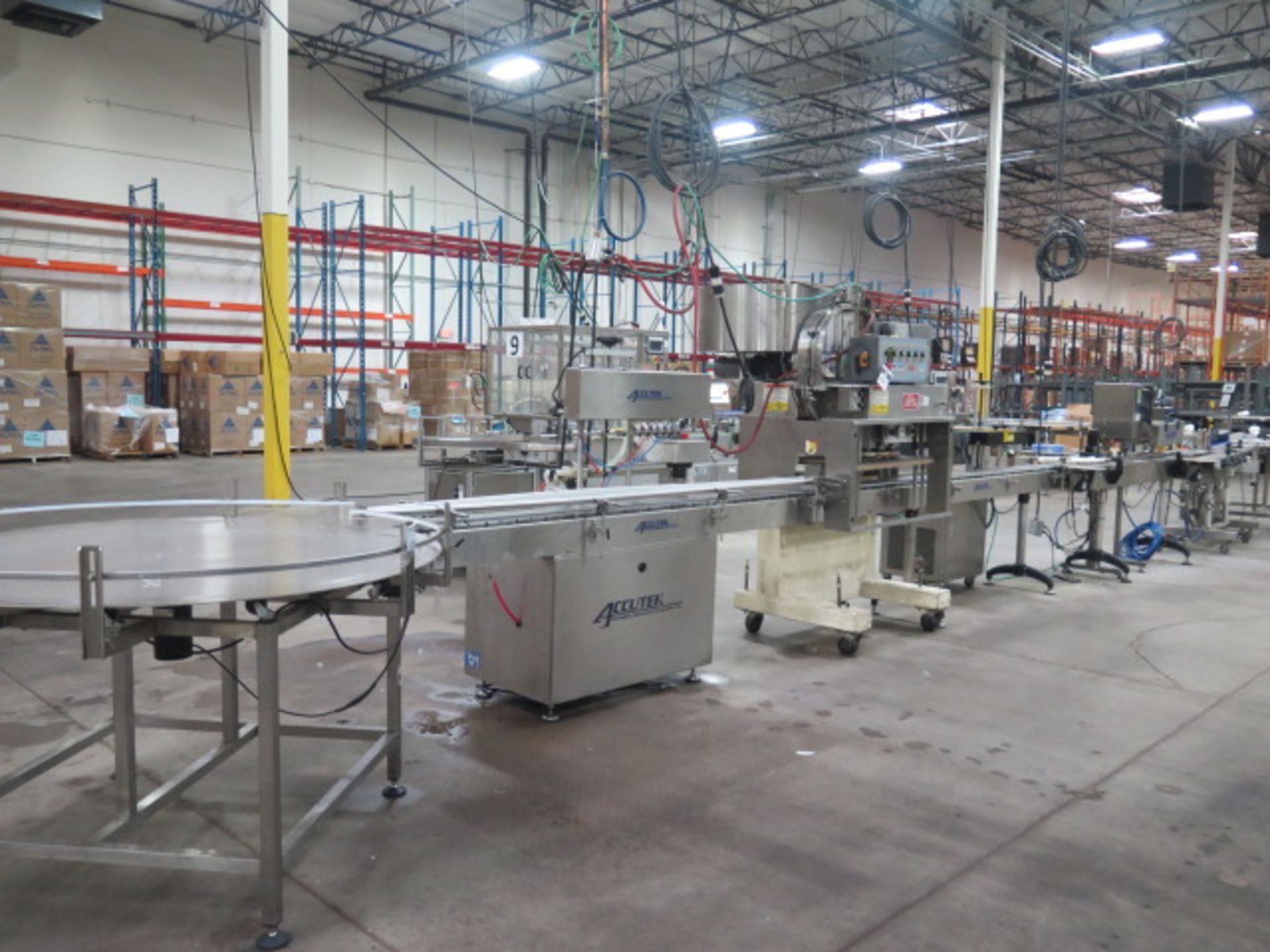 Line 8 : Filling and Capping Line w/ Turn-Table Unit, Accutek Multi-Station Auto Filling, SOLD AS IS - Image 2 of 49