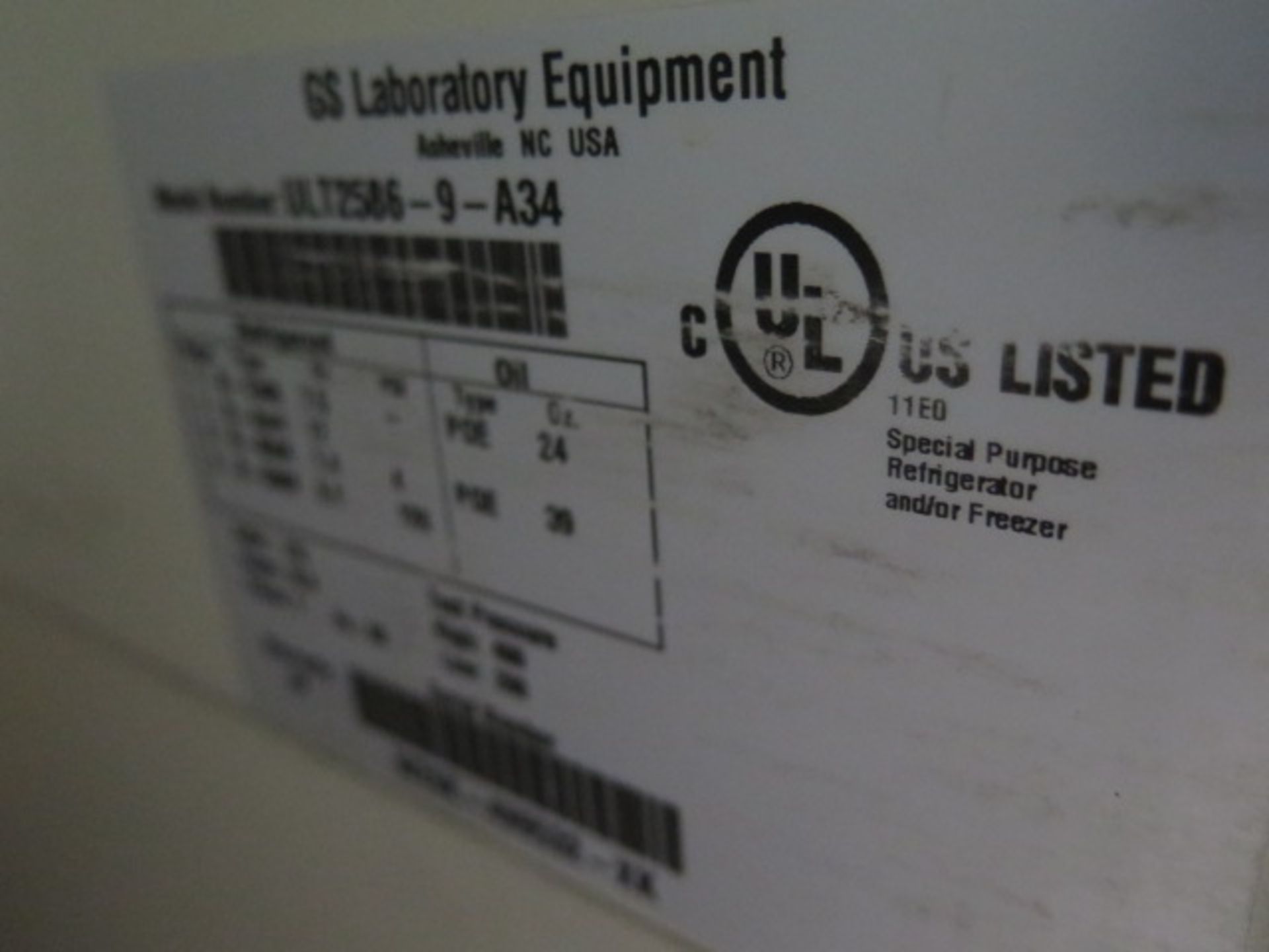 Revco ULT2586-9-A34 -80 Degree Lab Freezer (SOLD AS-IS - NO WARRANTY) - Image 9 of 9