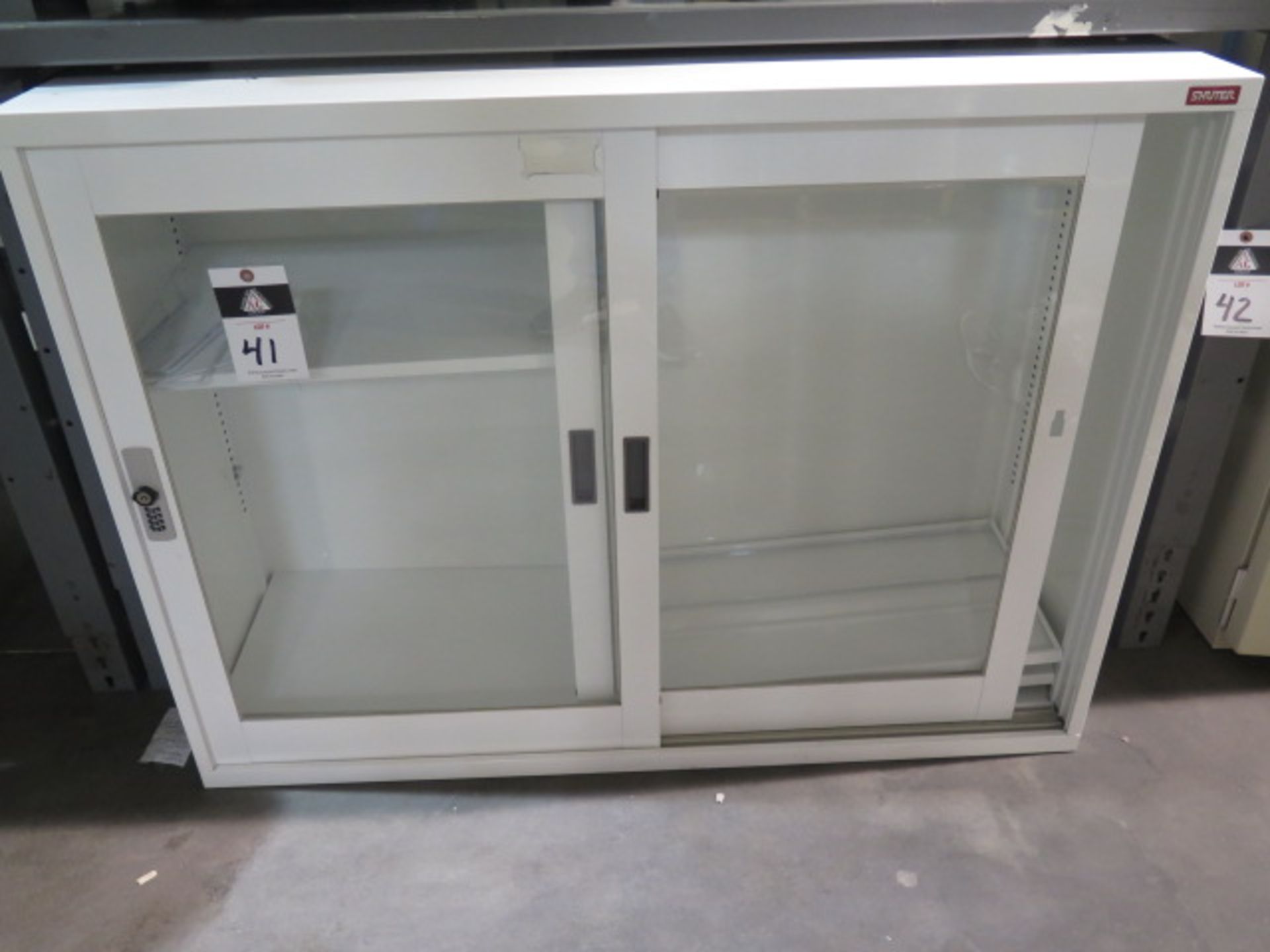 Lockable Glass Cabinet (SOLD AS-IS - NO WARRANTY)