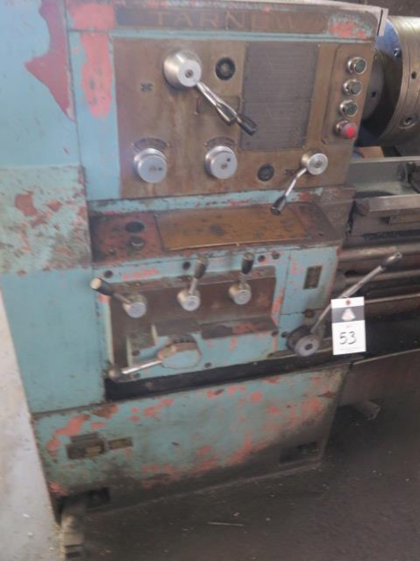 Tarnow TUJ-50 21” x 65” Geared Head Gap Lathe s/n 1300 w/ 71-1800 RPM, Inch/mm Threading, SOLD AS IS - Image 3 of 9