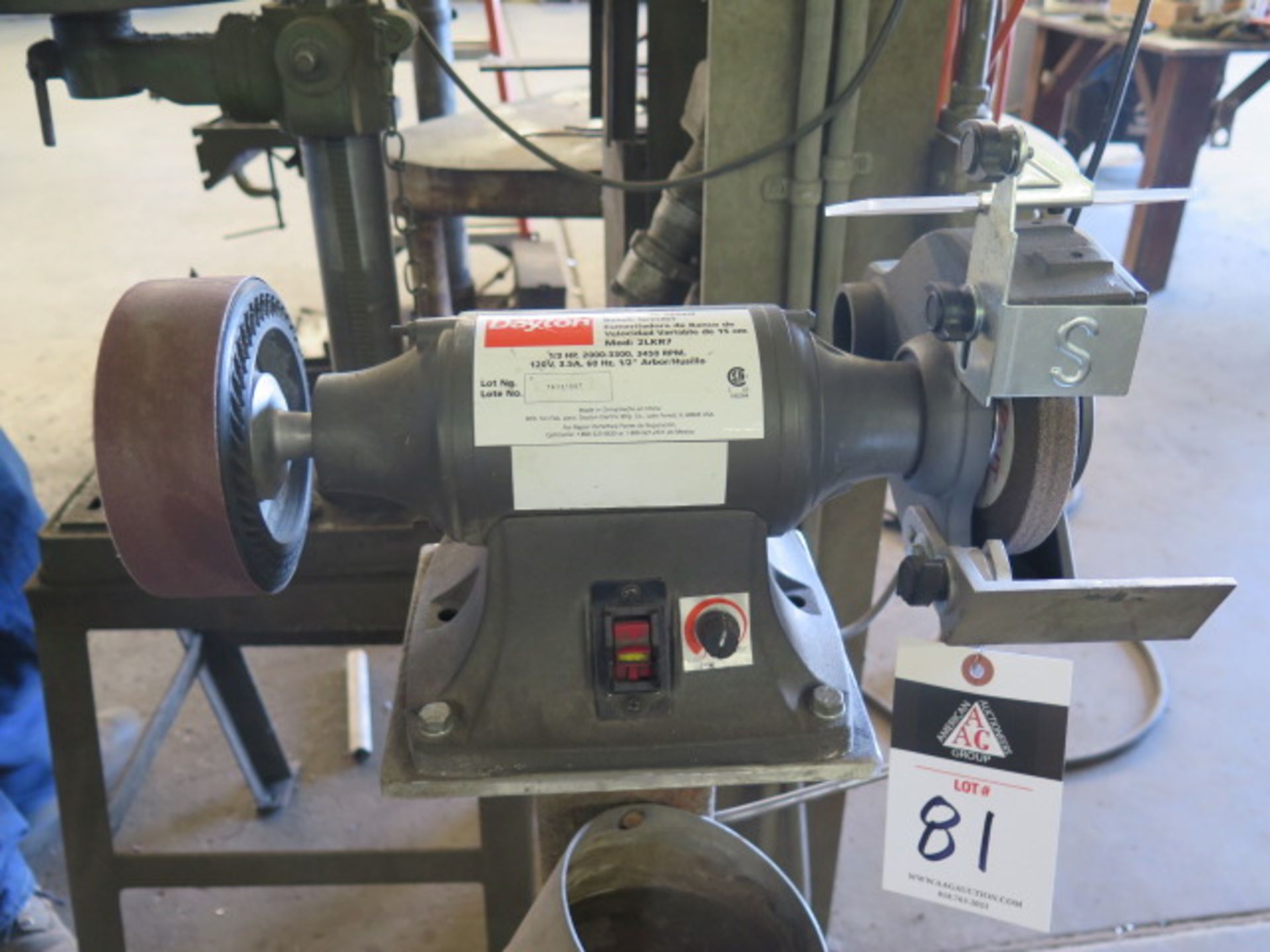 Dayton 6” Pedestal Grinder (SOLD AS-IS - NO WARRANTY) - Image 2 of 5