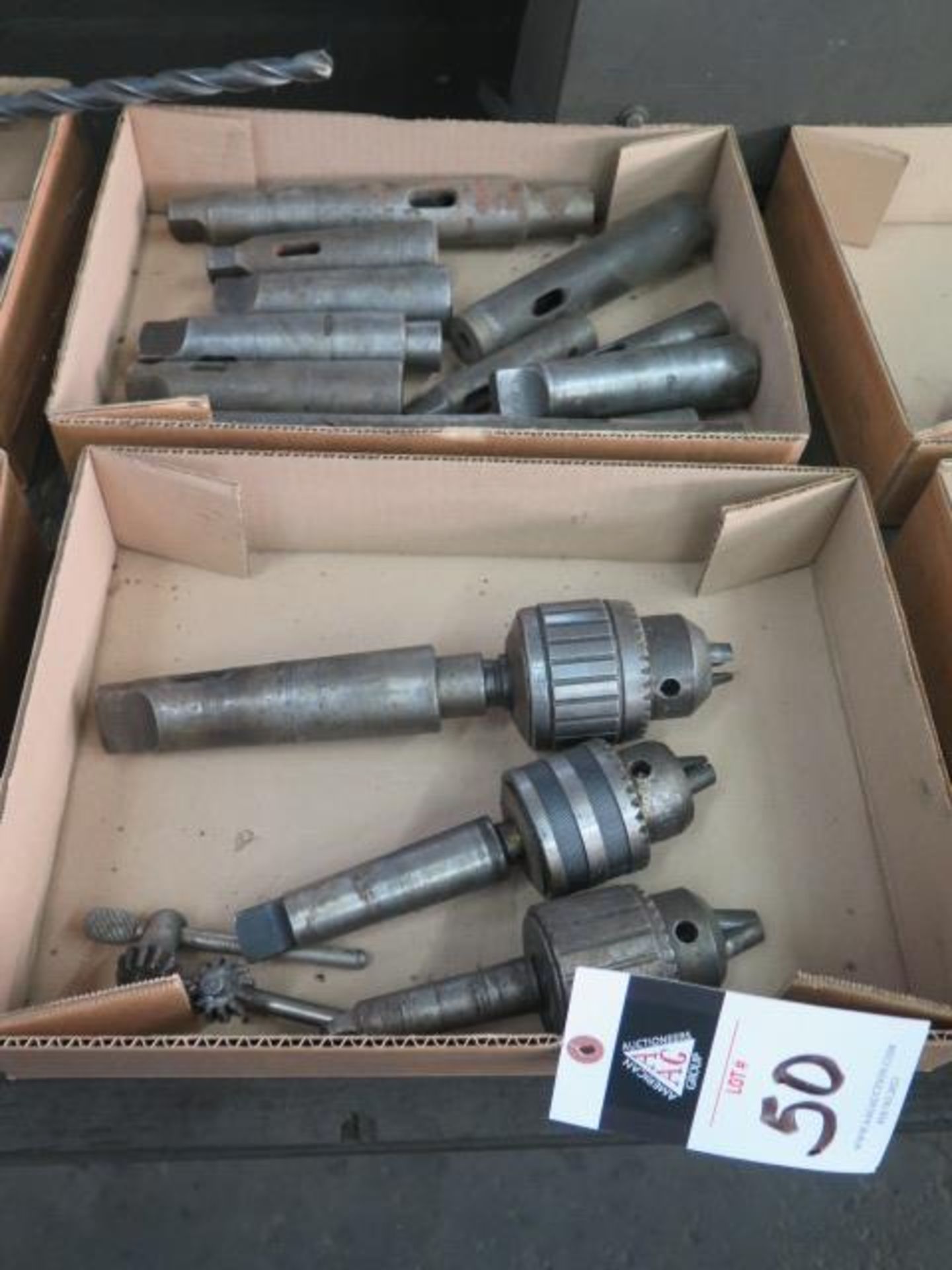 Drill Chucks and Taper Adaptors (2-Boxes) (SOLD AS-IS - NO WARRANTY)