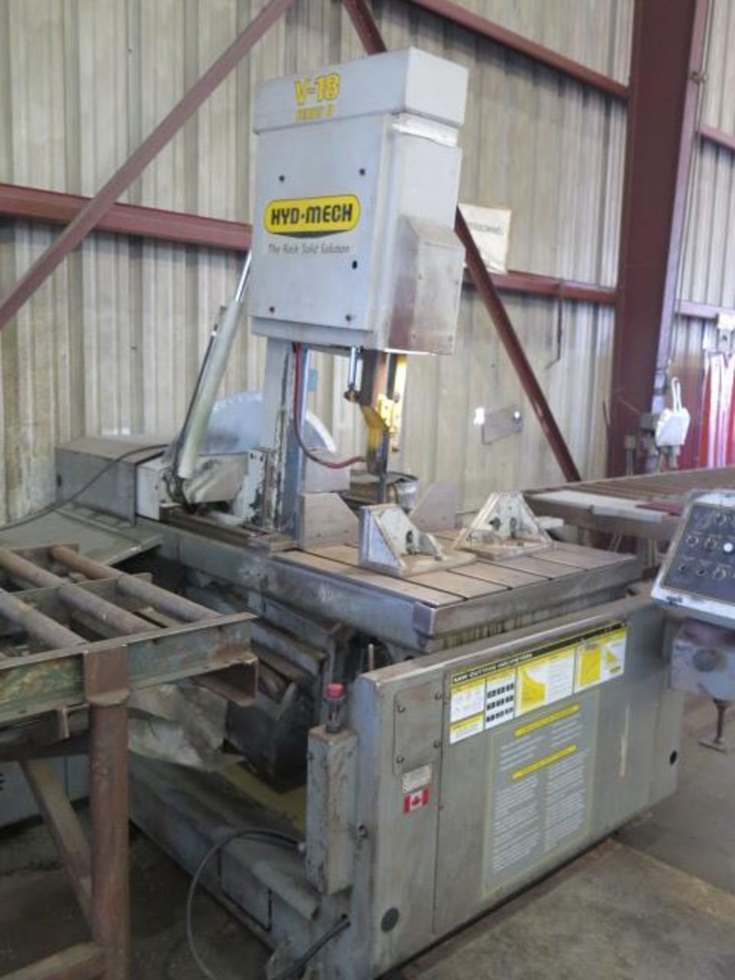 Hyd-Mech V-18 18” Vertical Miter Band Saw s/n J0701940 w/ Hyd-Mech Controls, Hydraulic, SOLD AS IS - Image 3 of 18