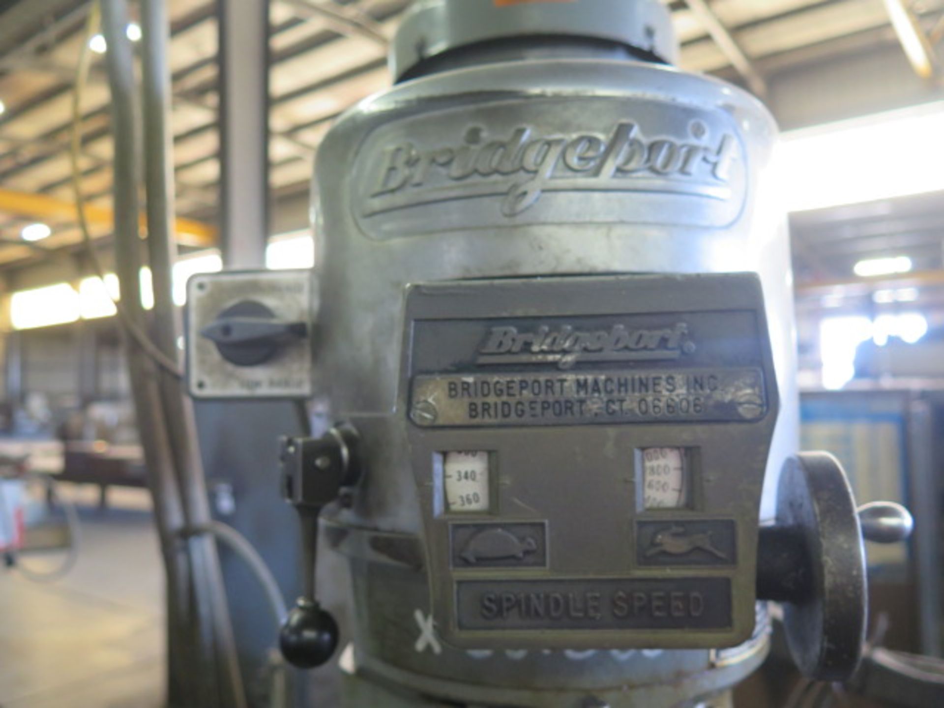 Bridgeport Mill s/n 283509 w/ Acu-Rite DRO, 2Hp Motor, 60-4200 Dial Change RPM, PF, SOLD AS IS - Image 6 of 7