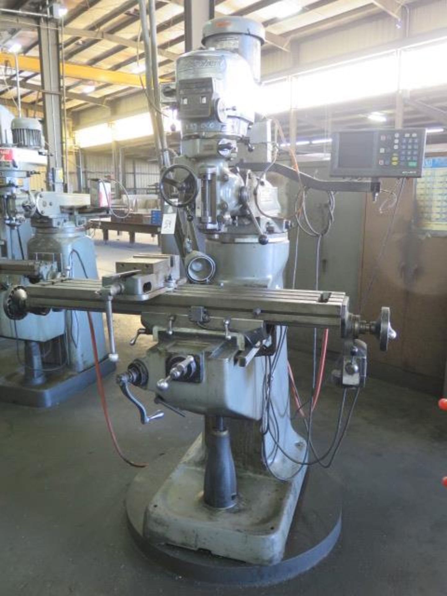 Bridgeport Mill s/n 283509 w/ Acu-Rite DRO, 2Hp Motor, 60-4200 Dial Change RPM, PF, SOLD AS IS