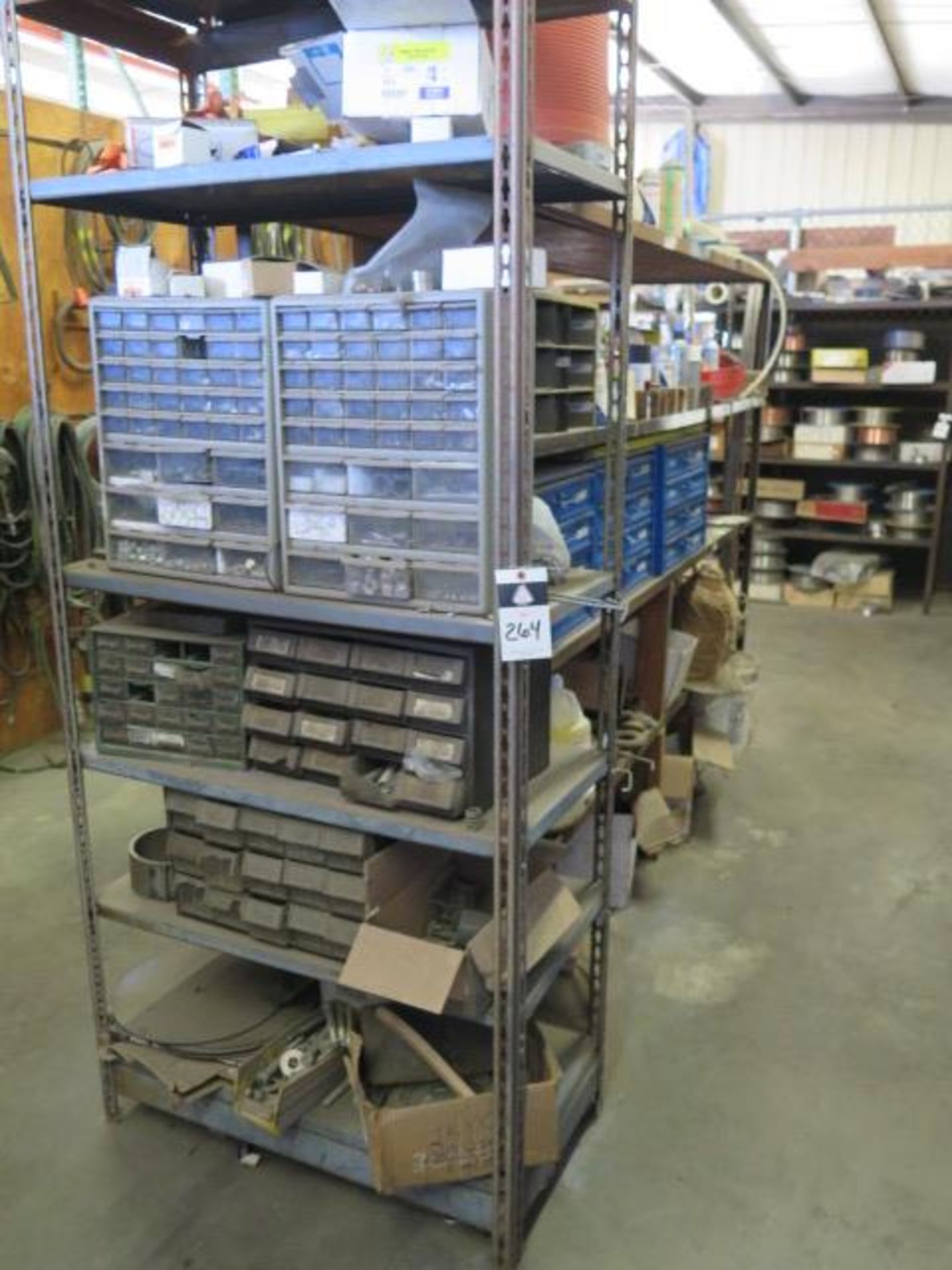 Misc Repair Parts, Hardware and Shop Supplies w/ Shelves (SOLD AS-IS - NO WARRANTY)