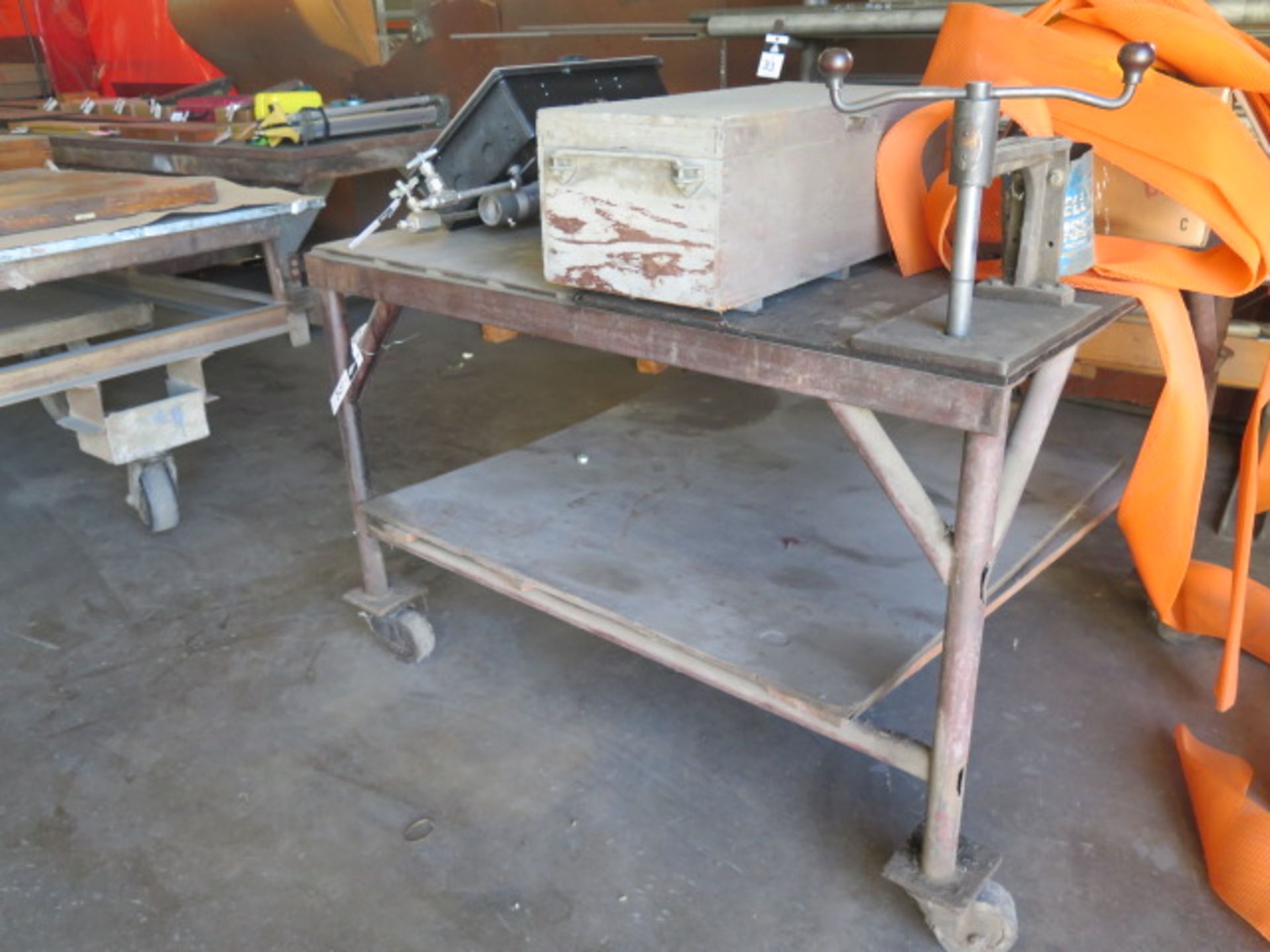 48" x 55" Rolling Steel Table (SOLD AS-IS - NO WARRANTY)