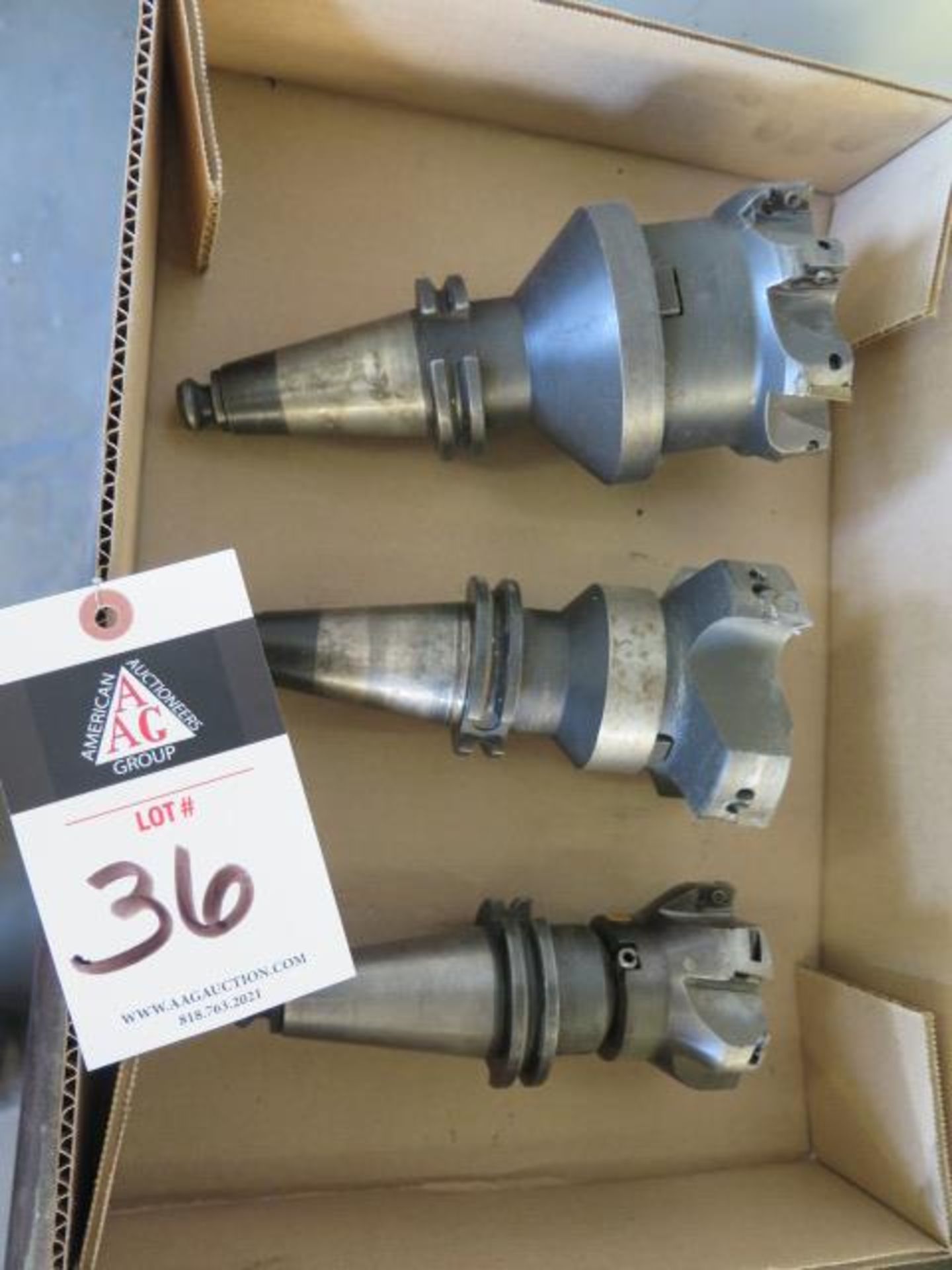 CAT-40 Taper Insert Shell Mills (3) (SOLD AS-IS - NO WARRANTY)